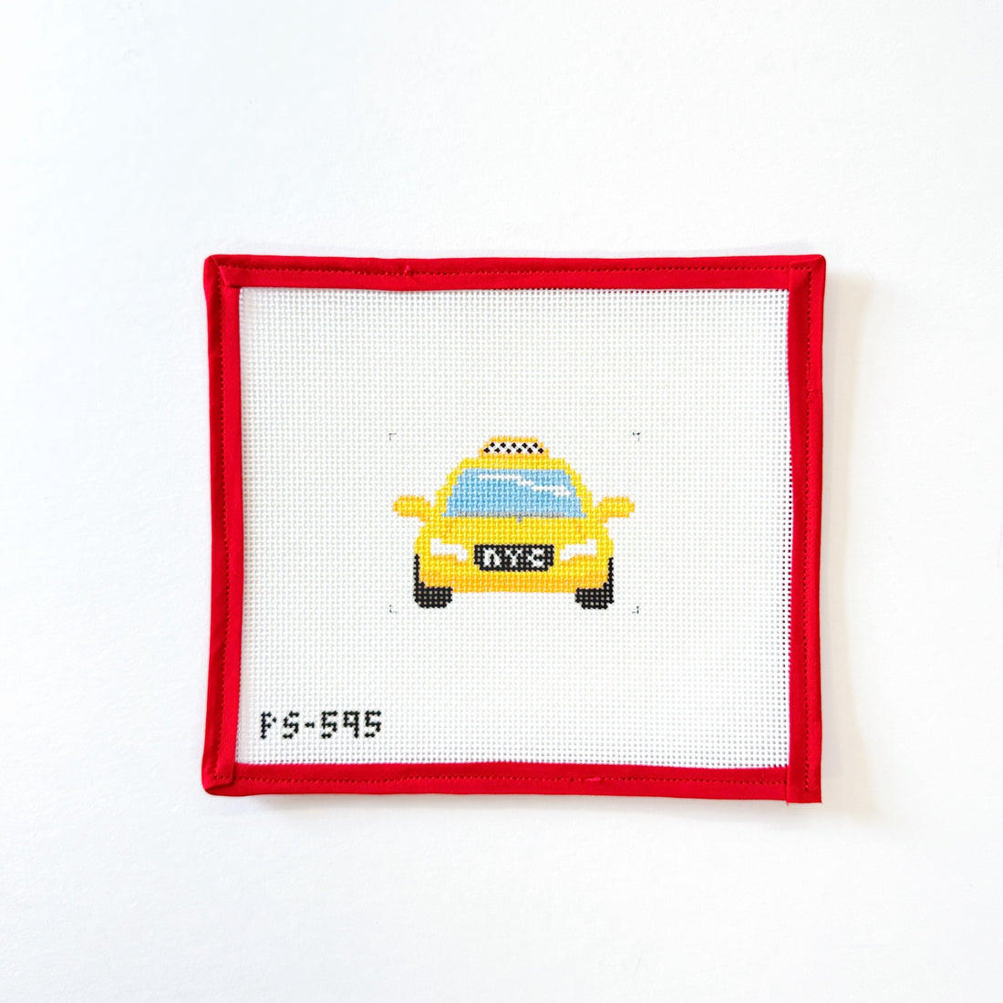 NY Taxi CabPainted StitchCanvasThe Red Thread Atelier