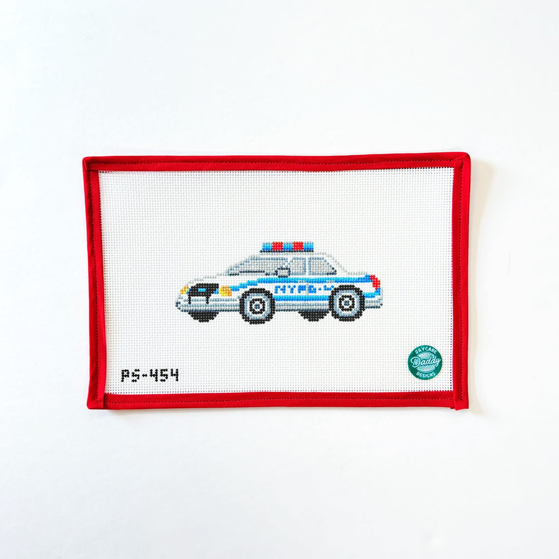 Police CarPainted StitchCanvasThe Red Thread Atelier