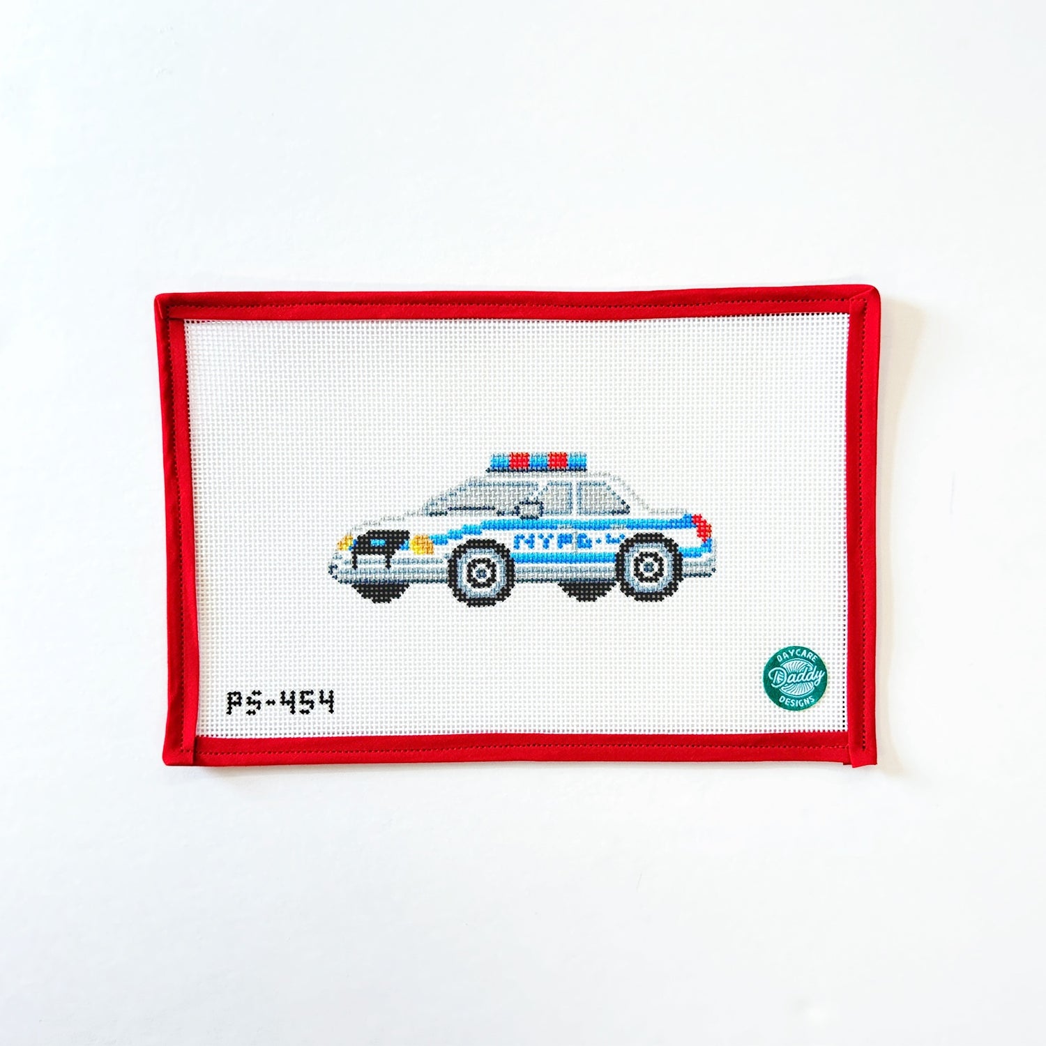 Police CarPainted StitchCanvasThe Red Thread Atelier