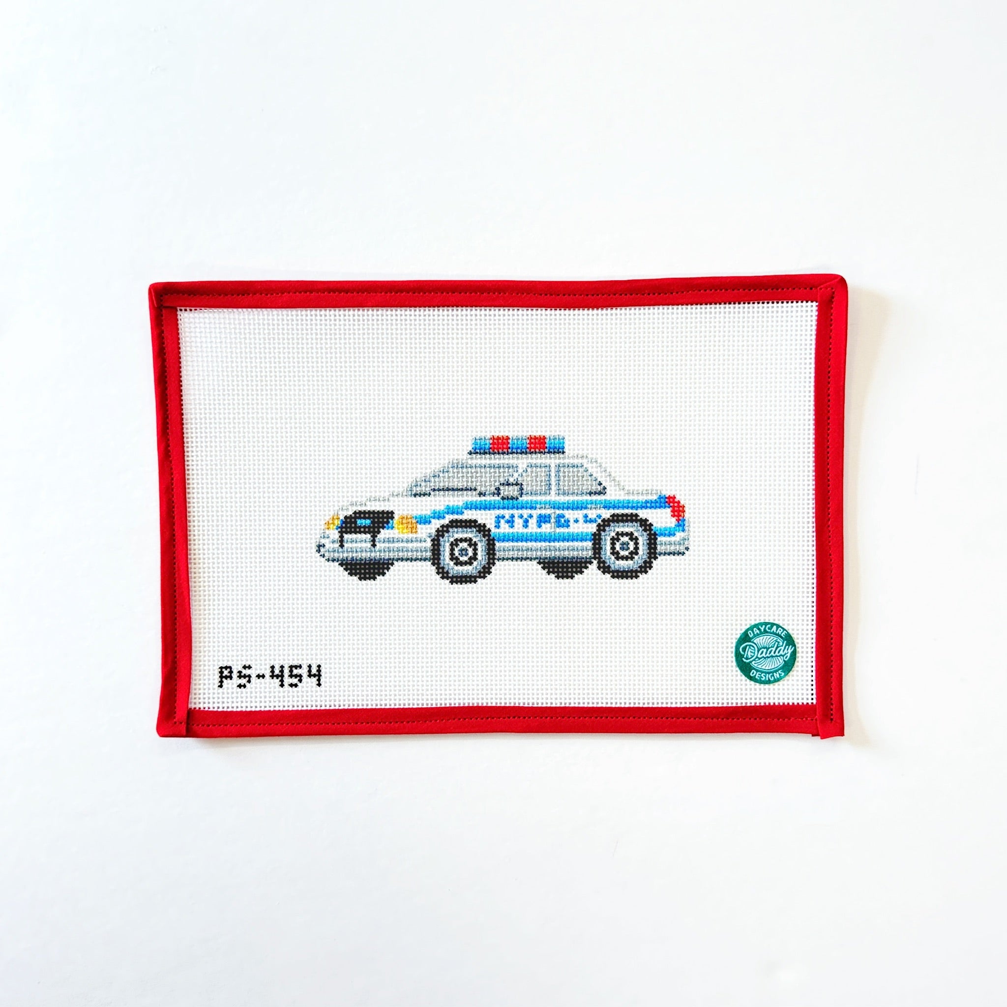 Police CarPainted StitchCanvasThe Red Thread Atelier