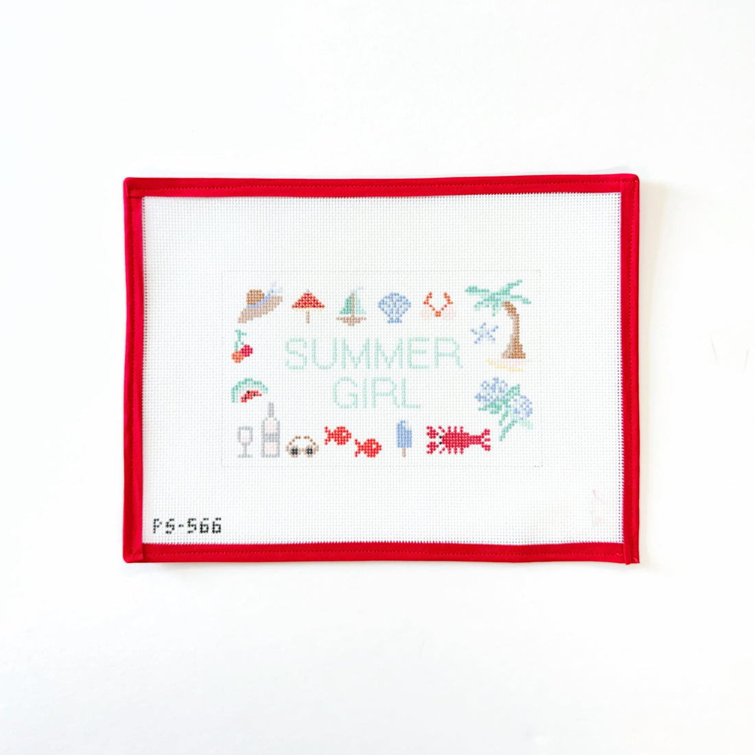 Summer GirlPainted StitchCanvasThe Red Thread Atelier