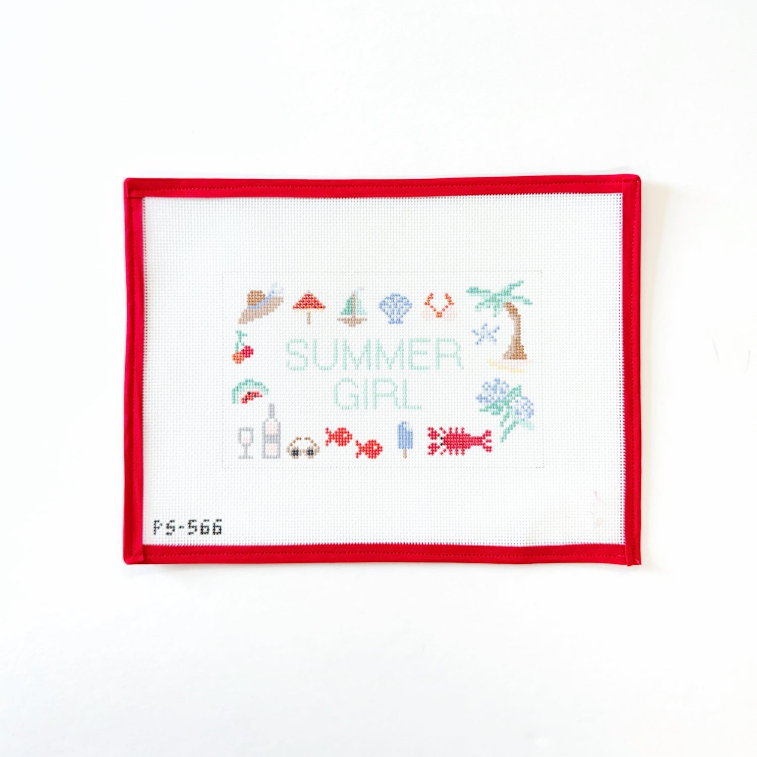 Summer GirlPainted StitchCanvasThe Red Thread Atelier