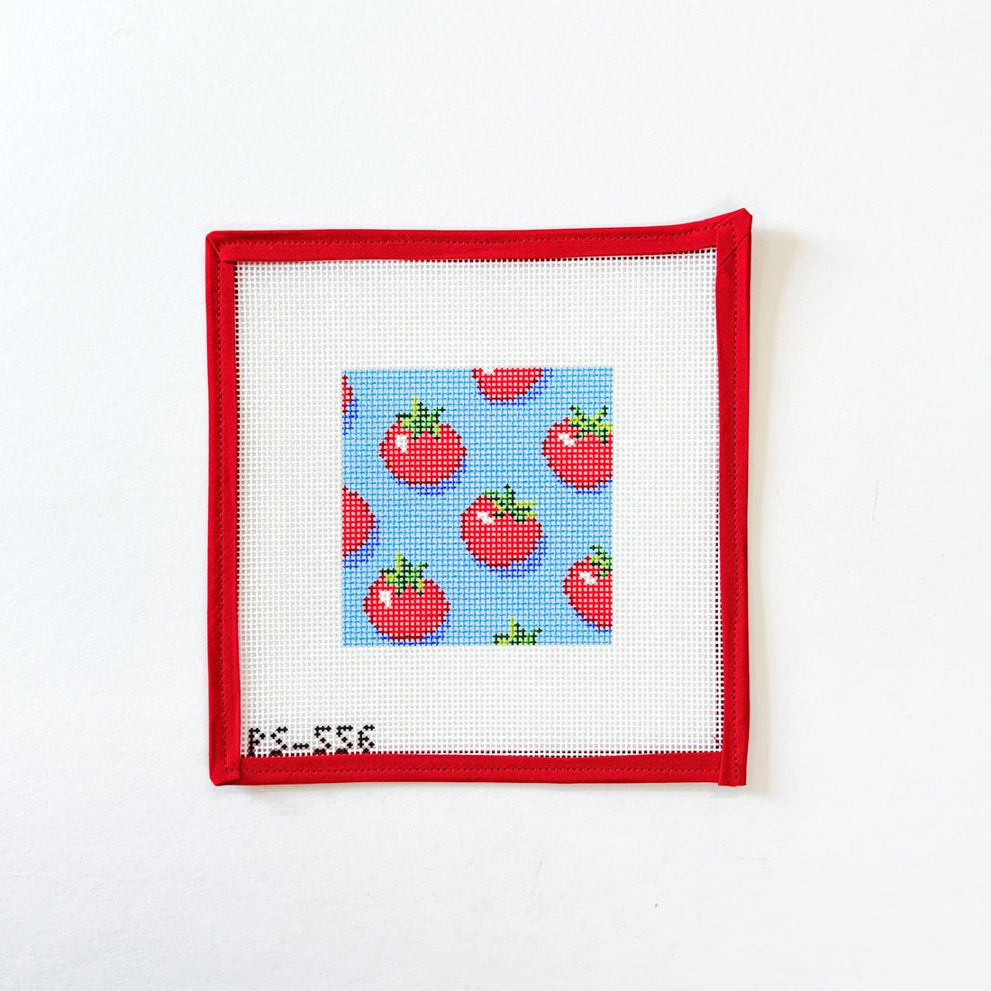 Tomato CoasterPainted StitchCanvasThe Red Thread Atelier