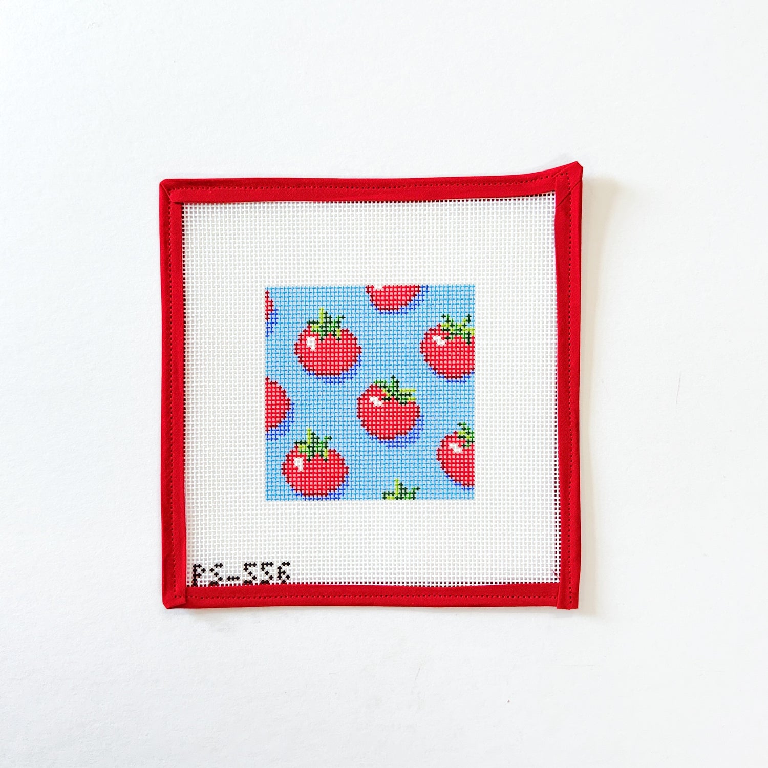 Tomato CoasterPainted StitchCanvasThe Red Thread Atelier
