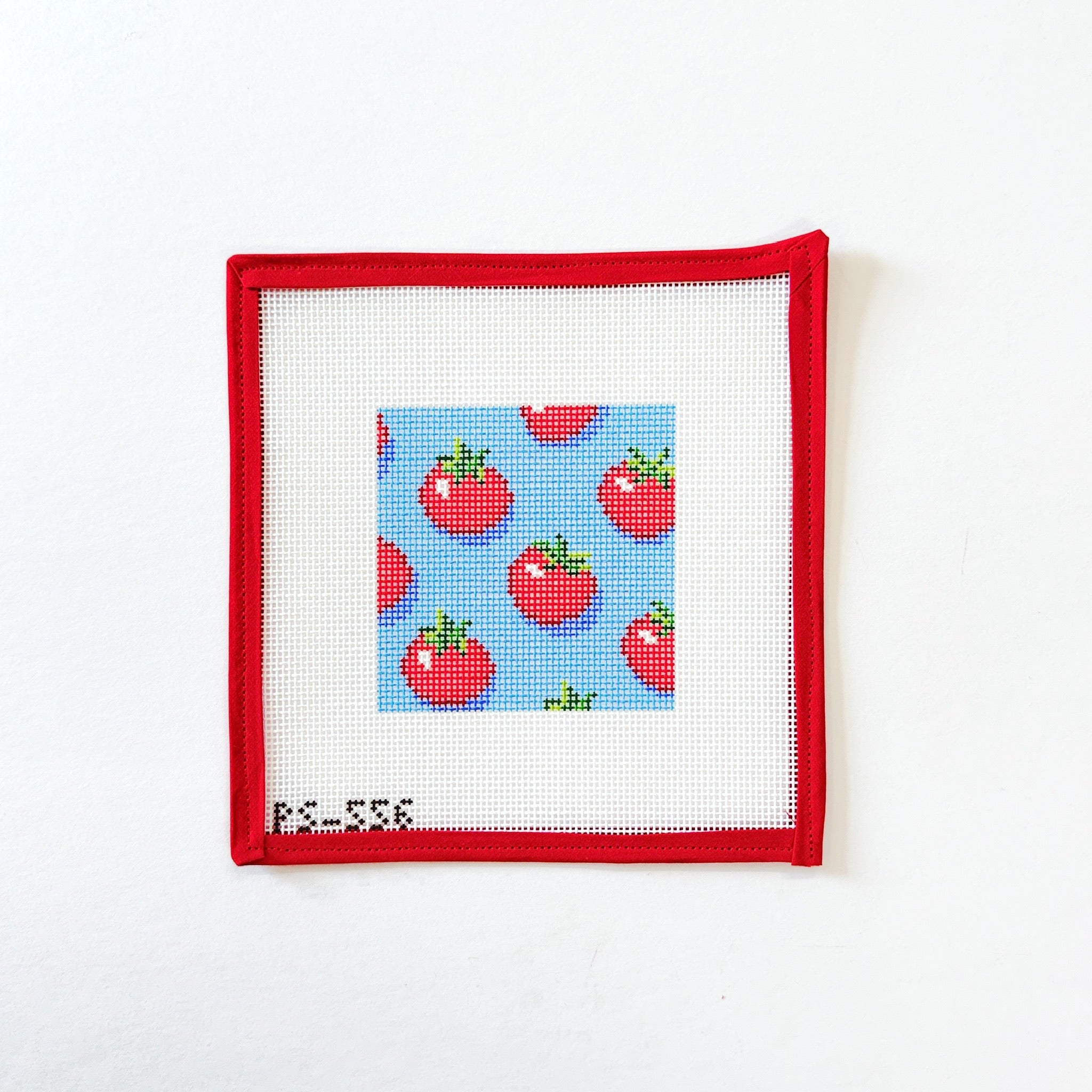 Tomato CoasterPainted StitchCanvasThe Red Thread Atelier