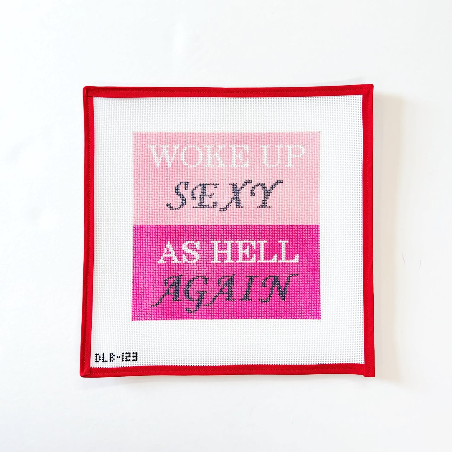 Woke Up Sexy As HellPainted StitchCanvasThe Red Thread Atelier