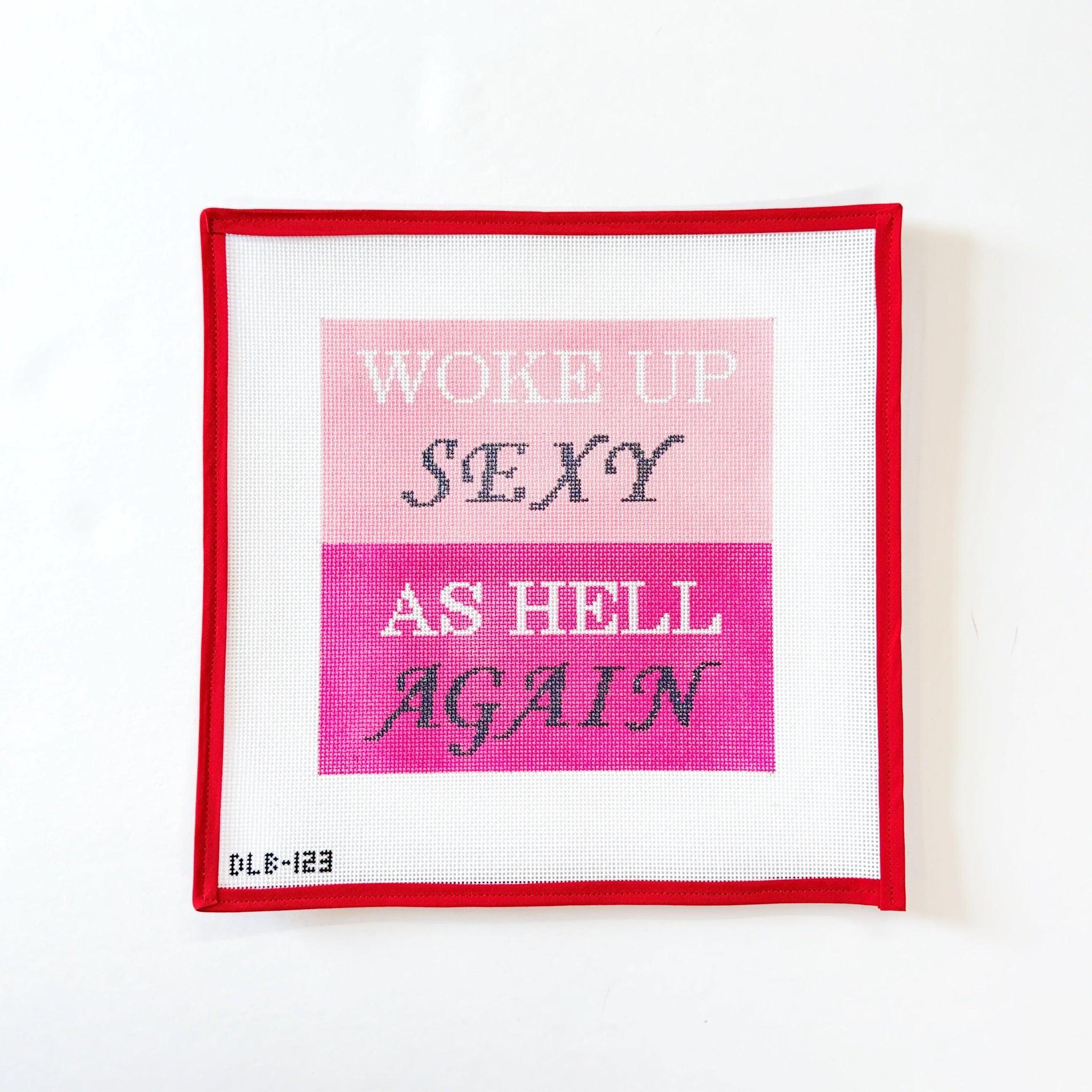 Woke Up Sexy As HellPainted StitchCanvasThe Red Thread Atelier