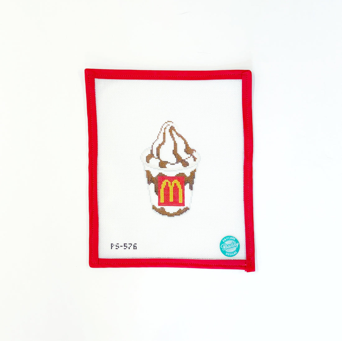 Ice Cream CupPainted StitchCanvasThe Red Thread Atelier
