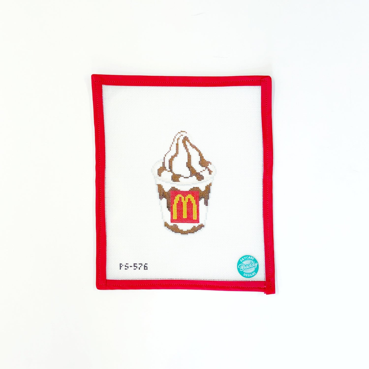 Ice Cream CupPainted StitchCanvasThe Red Thread Atelier