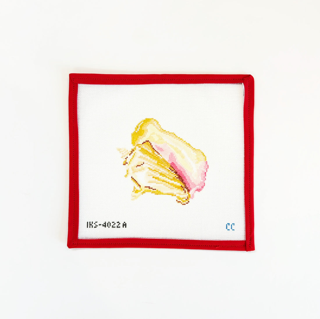 Queen ConchInitial KCanvasThe Red Thread Atelier