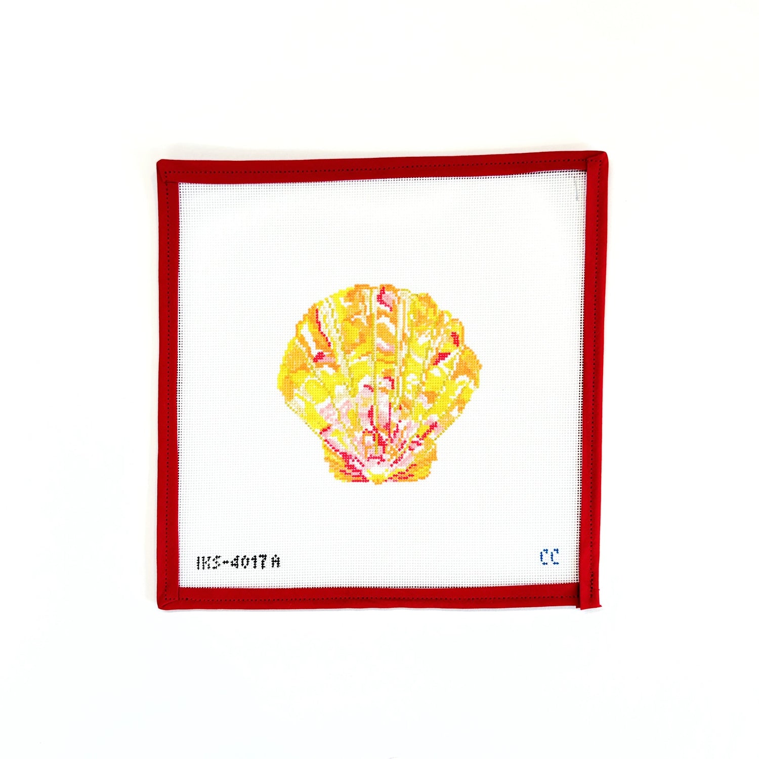 Sunrise SeashellInitial KCanvasThe Red Thread Atelier