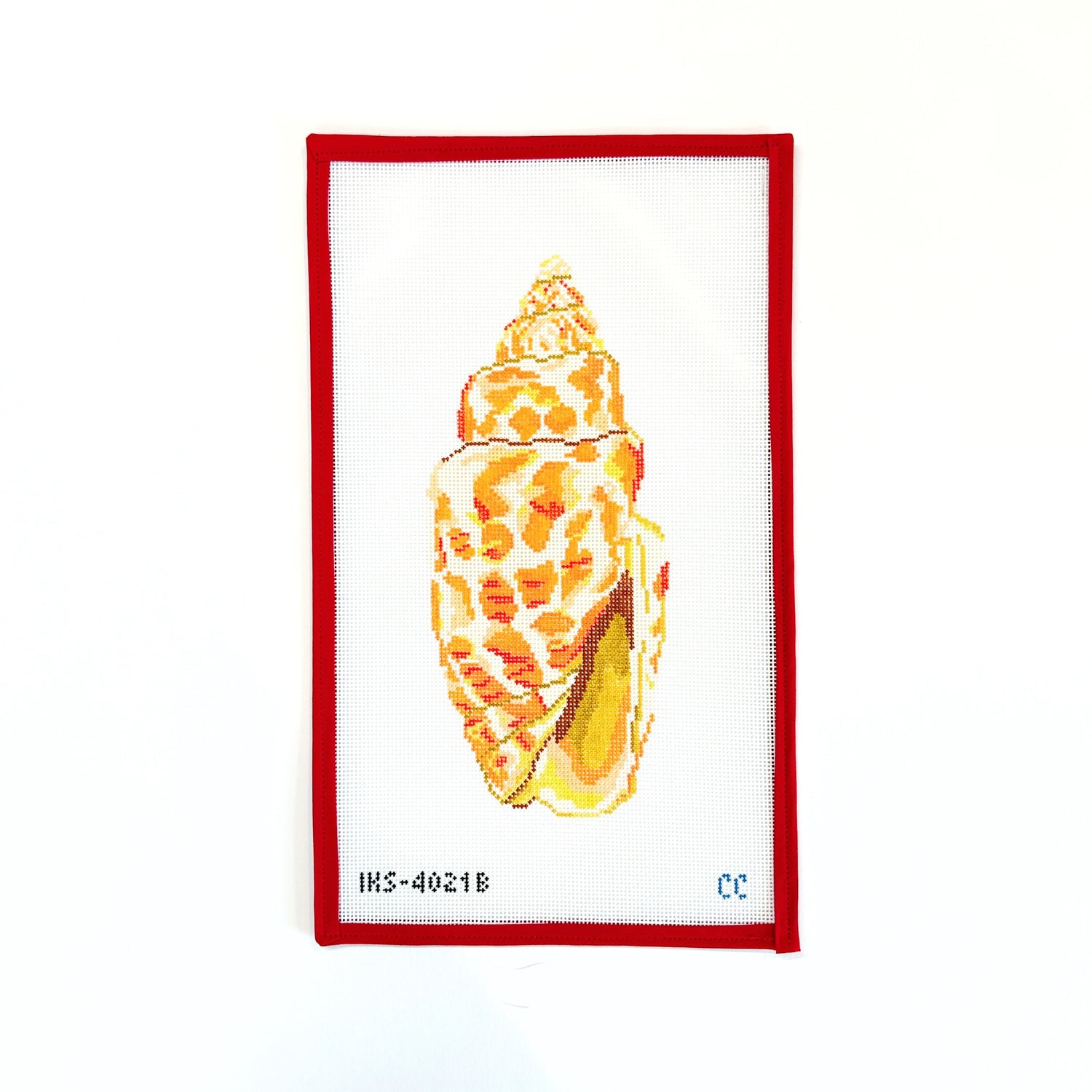 Large Miter Sea ShellInitial KCanvasThe Red Thread Atelier