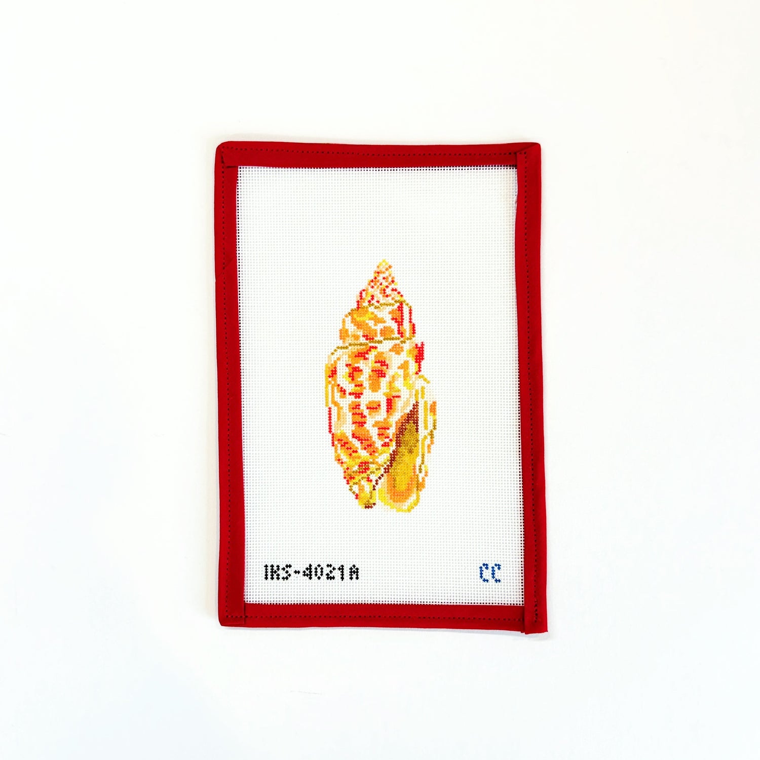 Miter Sea ShellInitial KCanvasThe Red Thread Atelier