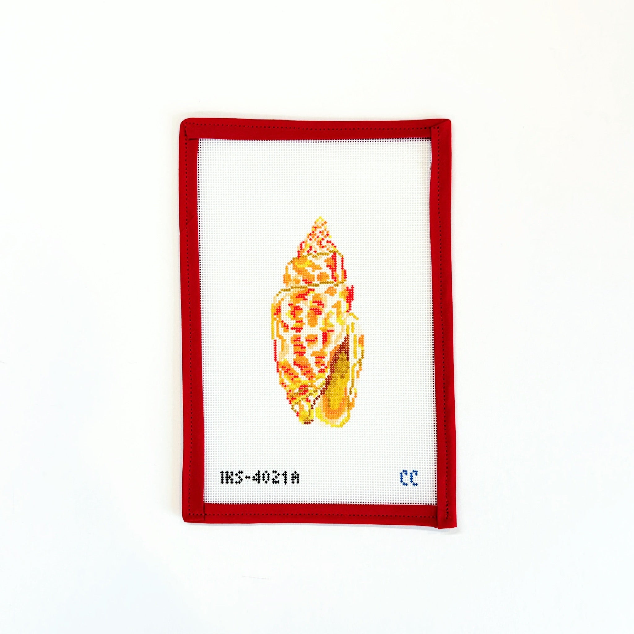 Miter Sea ShellInitial KCanvasThe Red Thread Atelier