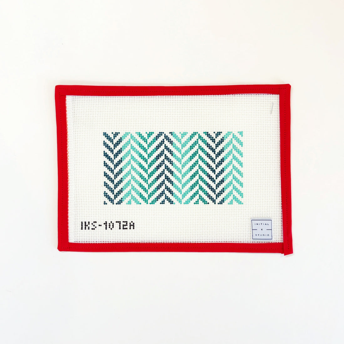 Mini Herringbone - TurquoiseInitial KCanvasThe Red Thread Atelier