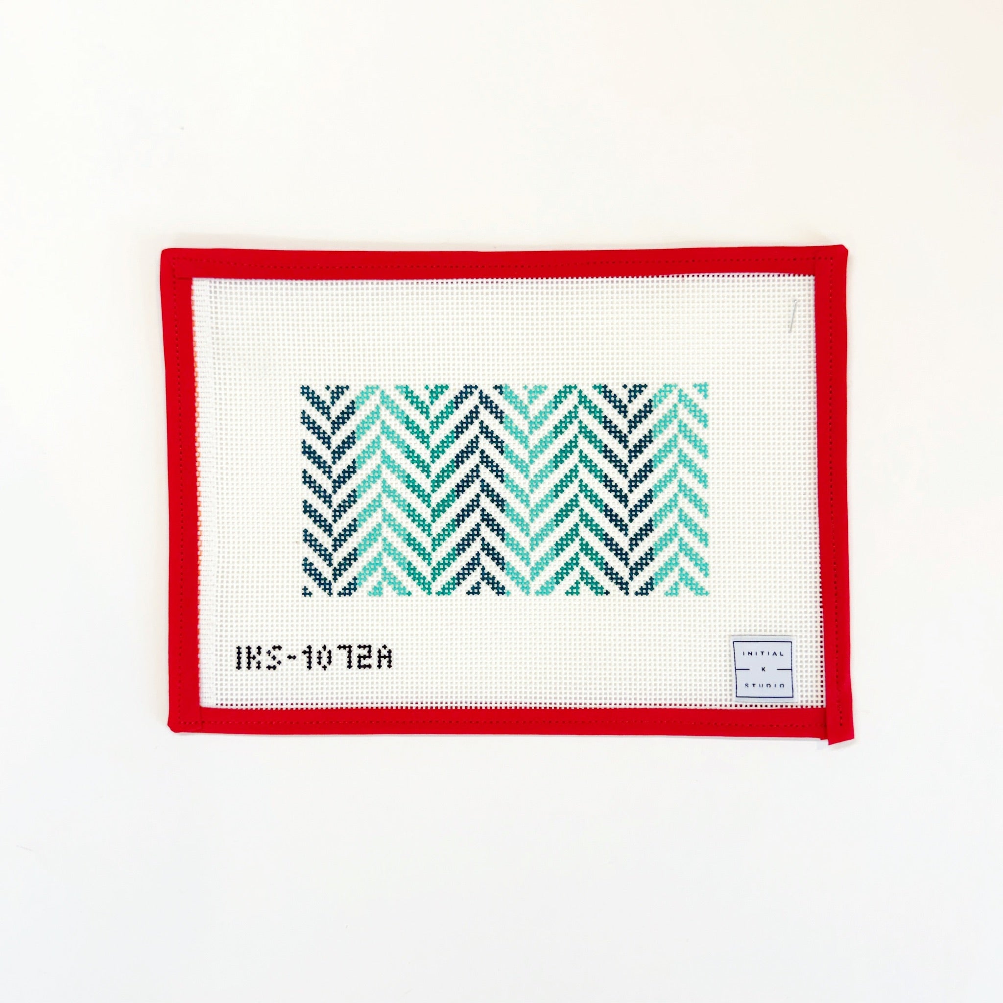 Mini Herringbone - TurquoiseInitial KCanvasThe Red Thread Atelier