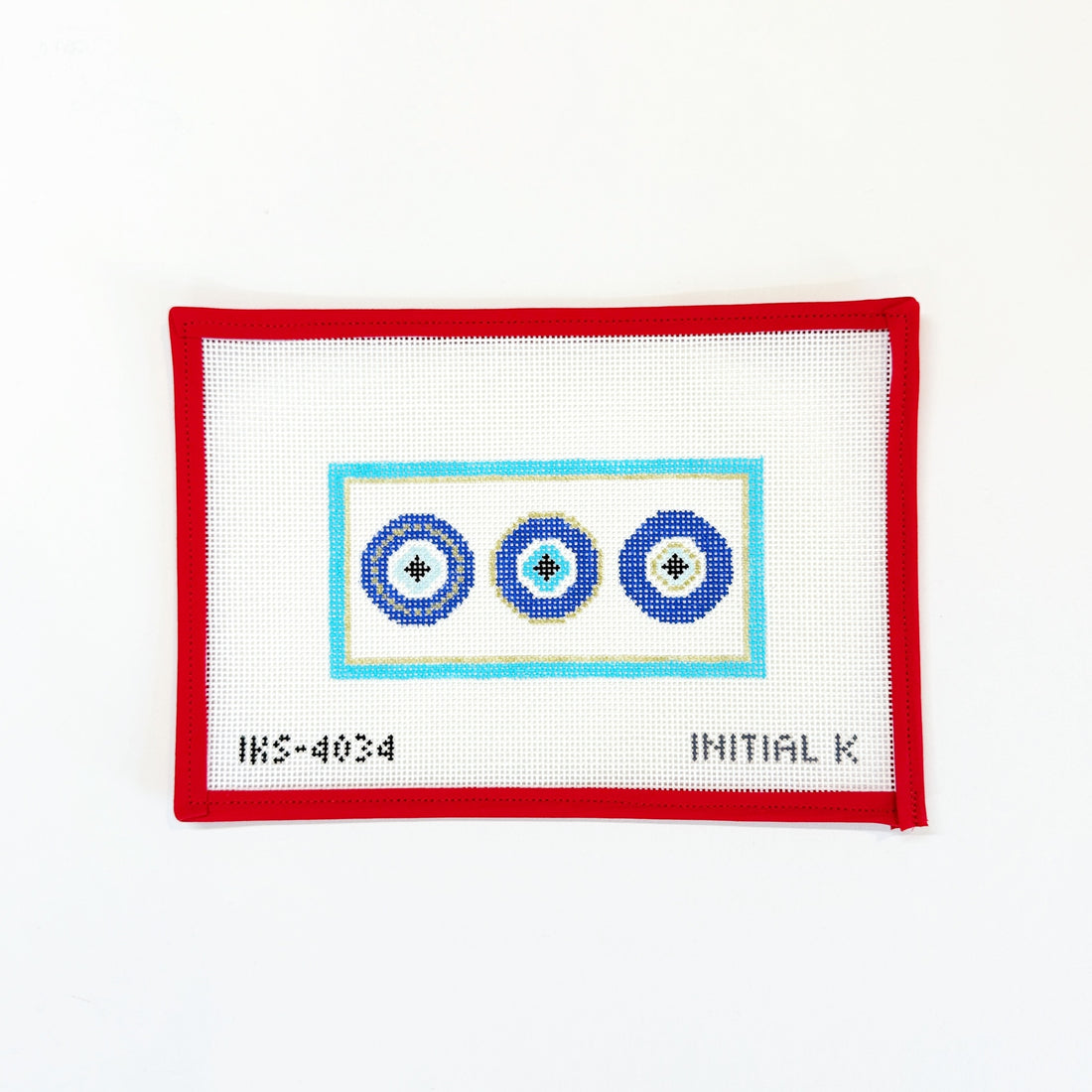 Mini Evil EyeInitial KCanvasThe Red Thread Atelier