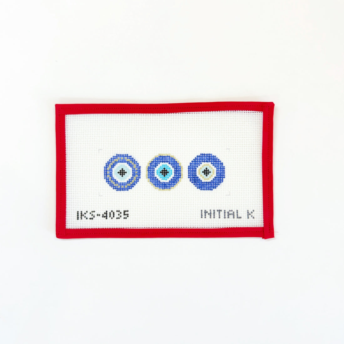 Evil Eye Bag TagInitial KCanvasThe Red Thread Atelier