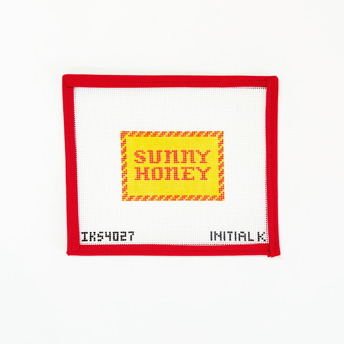 Sunny Honey Bag TagInitial KCanvasThe Red Thread Atelier