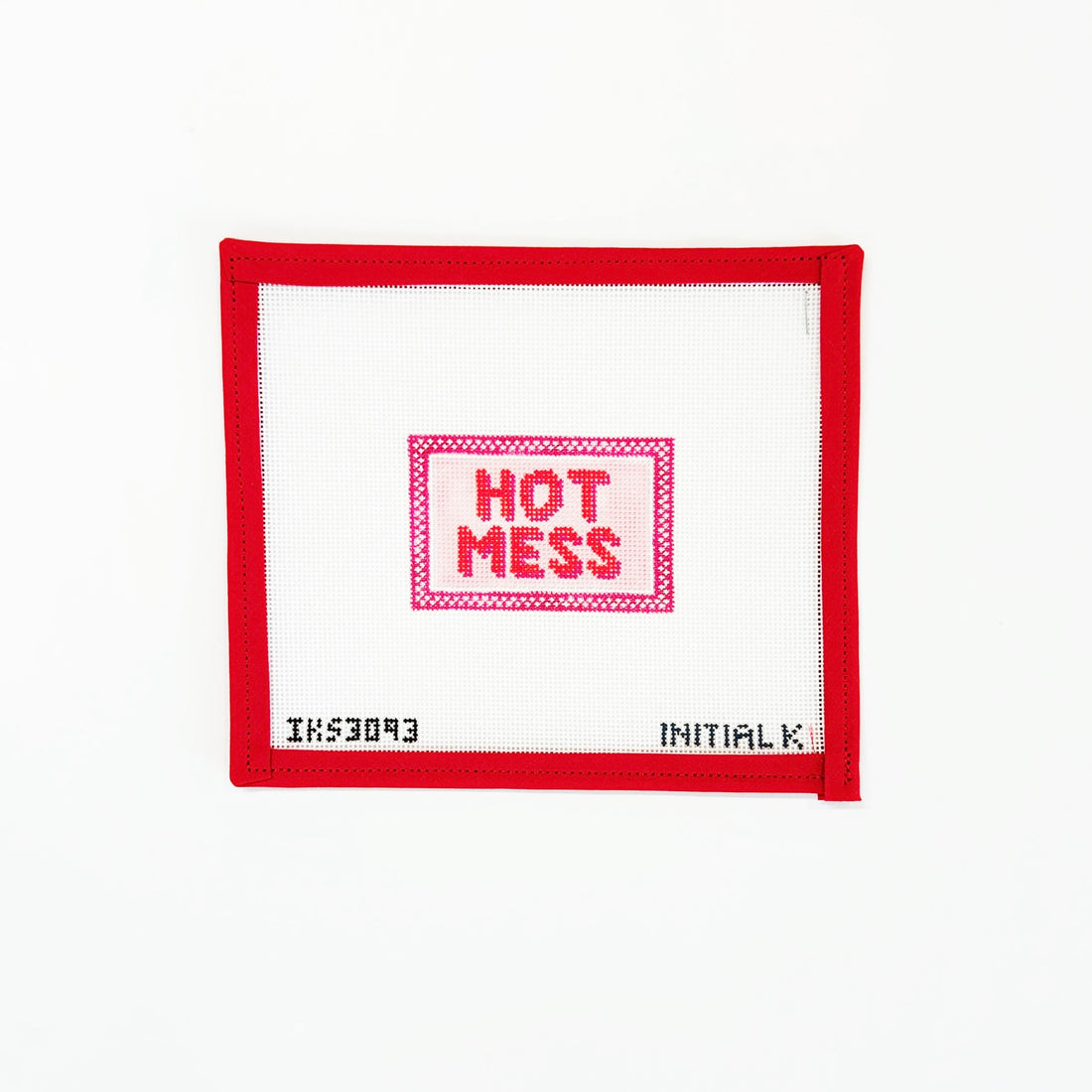 Hot Mess Bag TagInitial KCanvasThe Red Thread Atelier