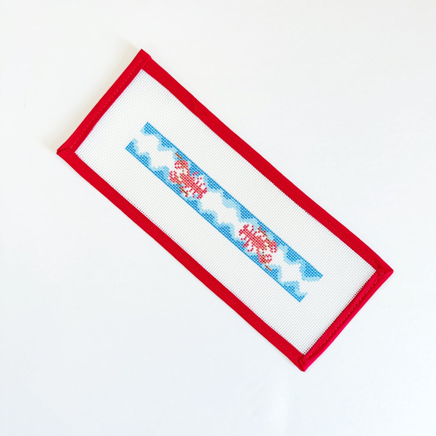 Swimming Lobster Key FobLittle stitches needleworksCanvasThe Red Thread Atelier