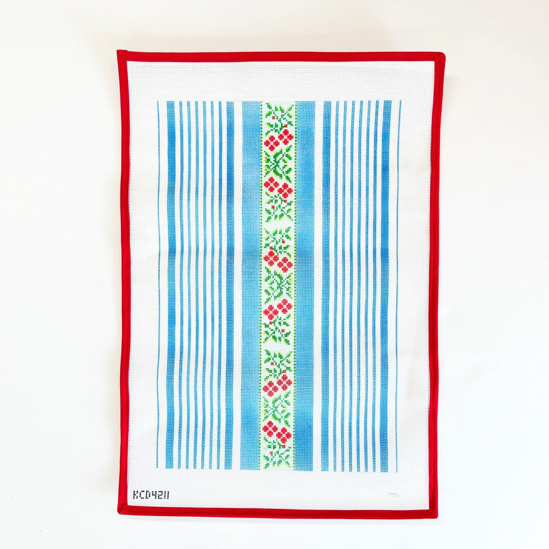 Ribbon Ticking Tri Fold Clutch/PillowLittle stitches needleworksCanvasThe Red Thread Atelier