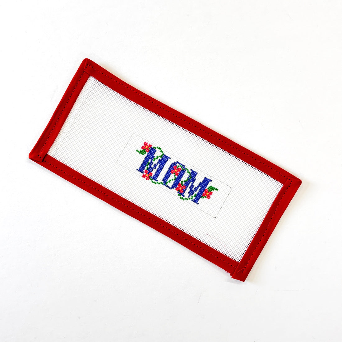 Mom - Flat Key FobElm Tree NeedlepointCanvasThe Red Thread Atelier