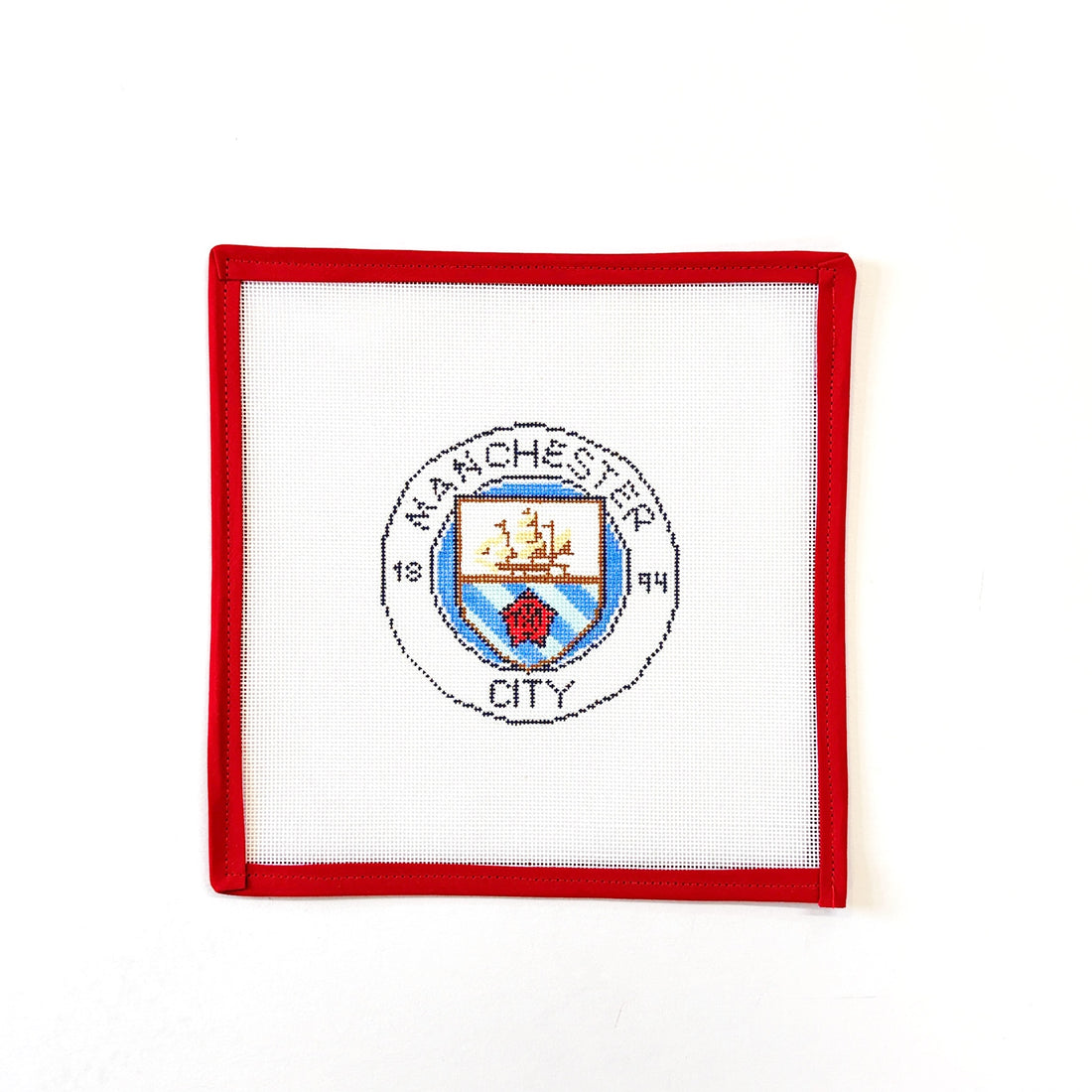 Manchester City Football ClubElm Tree NeedlepointCanvasThe Red Thread Atelier