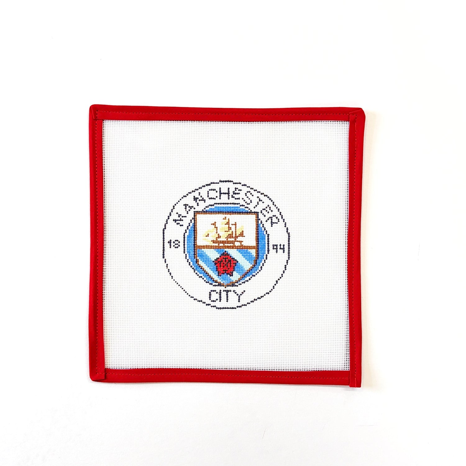 Manchester City Football ClubElm Tree NeedlepointCanvasThe Red Thread Atelier