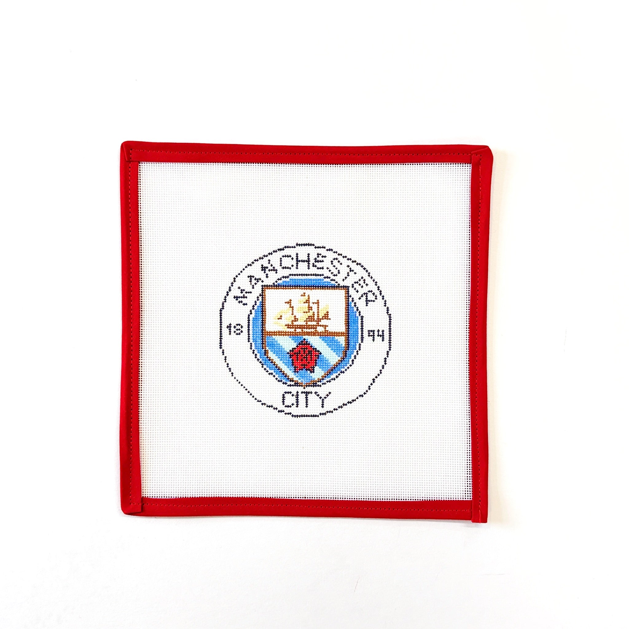 Manchester City Football ClubElm Tree NeedlepointCanvasThe Red Thread Atelier