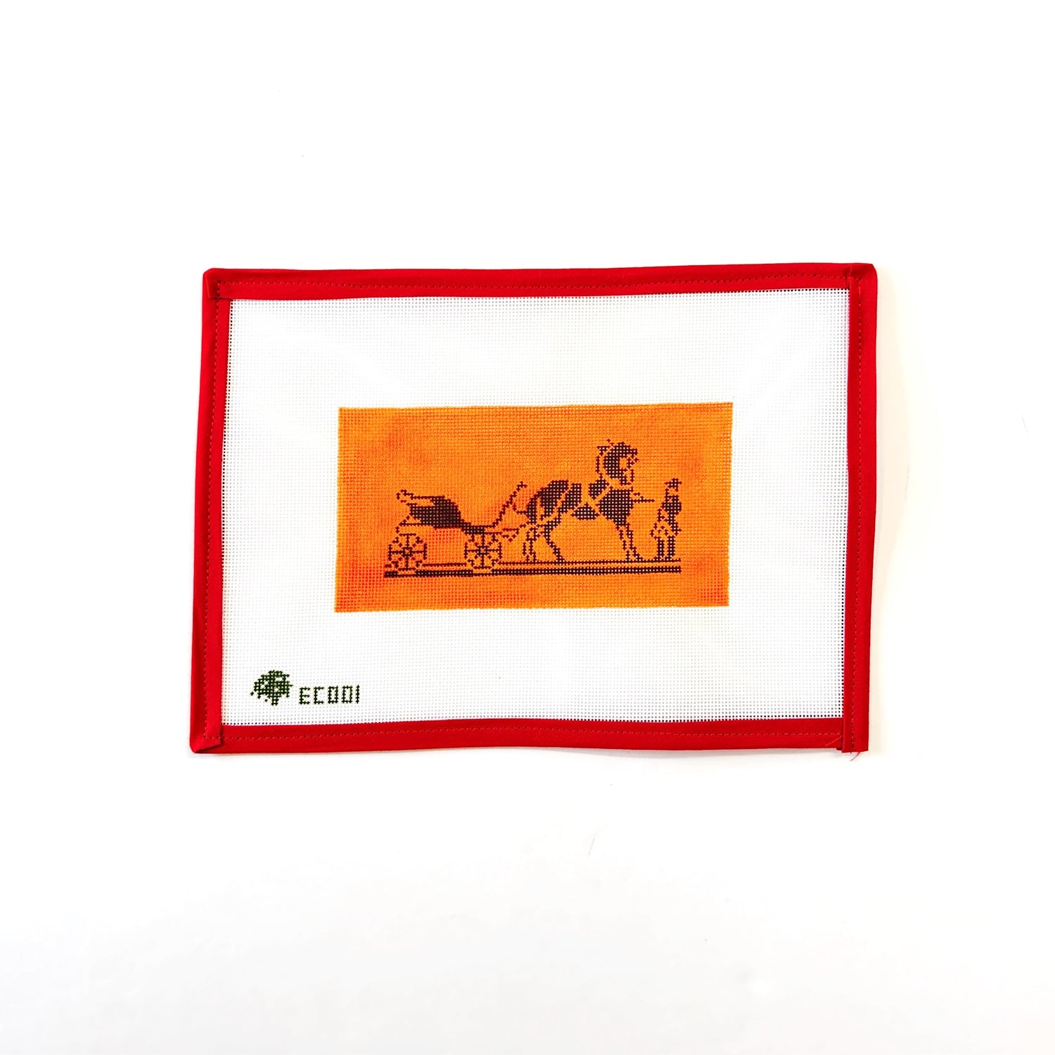 Orange Fashion InsertElm Tree NeedlepointCanvasThe Red Thread Atelier