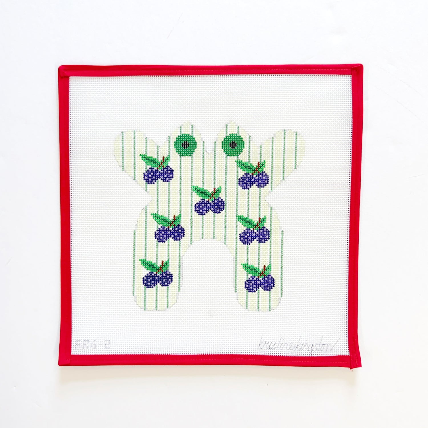 Blackberries on Green FrogKristine KingstonCanvasThe Red Thread Atelier