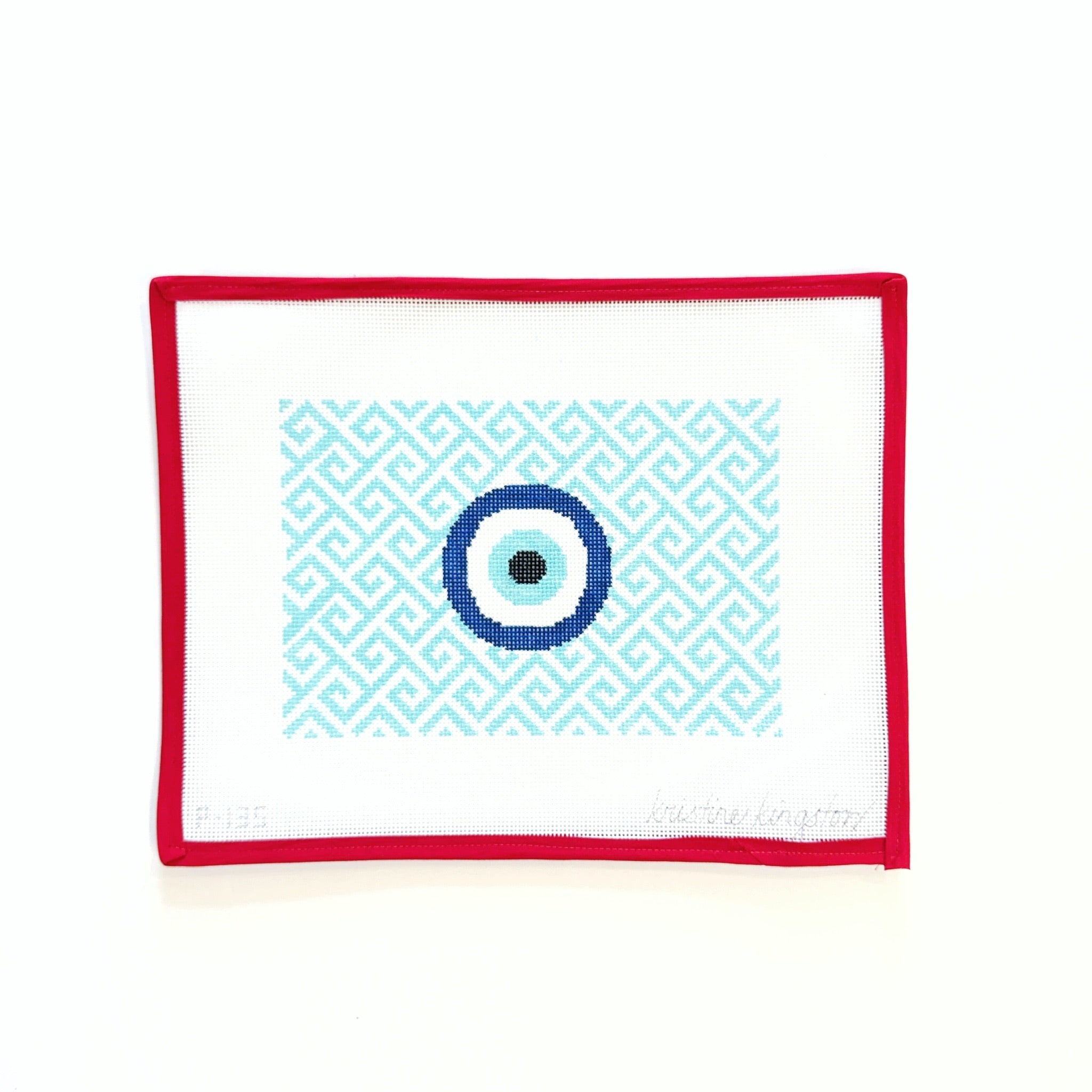 Evil Eye Blue ClutchKristine KingstonCanvasThe Red Thread Atelier