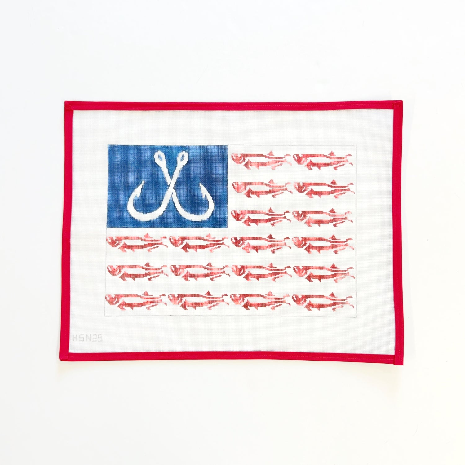 Tarpon &amp; Fishhooks FlagKristine KingstonCanvasThe Red Thread Atelier