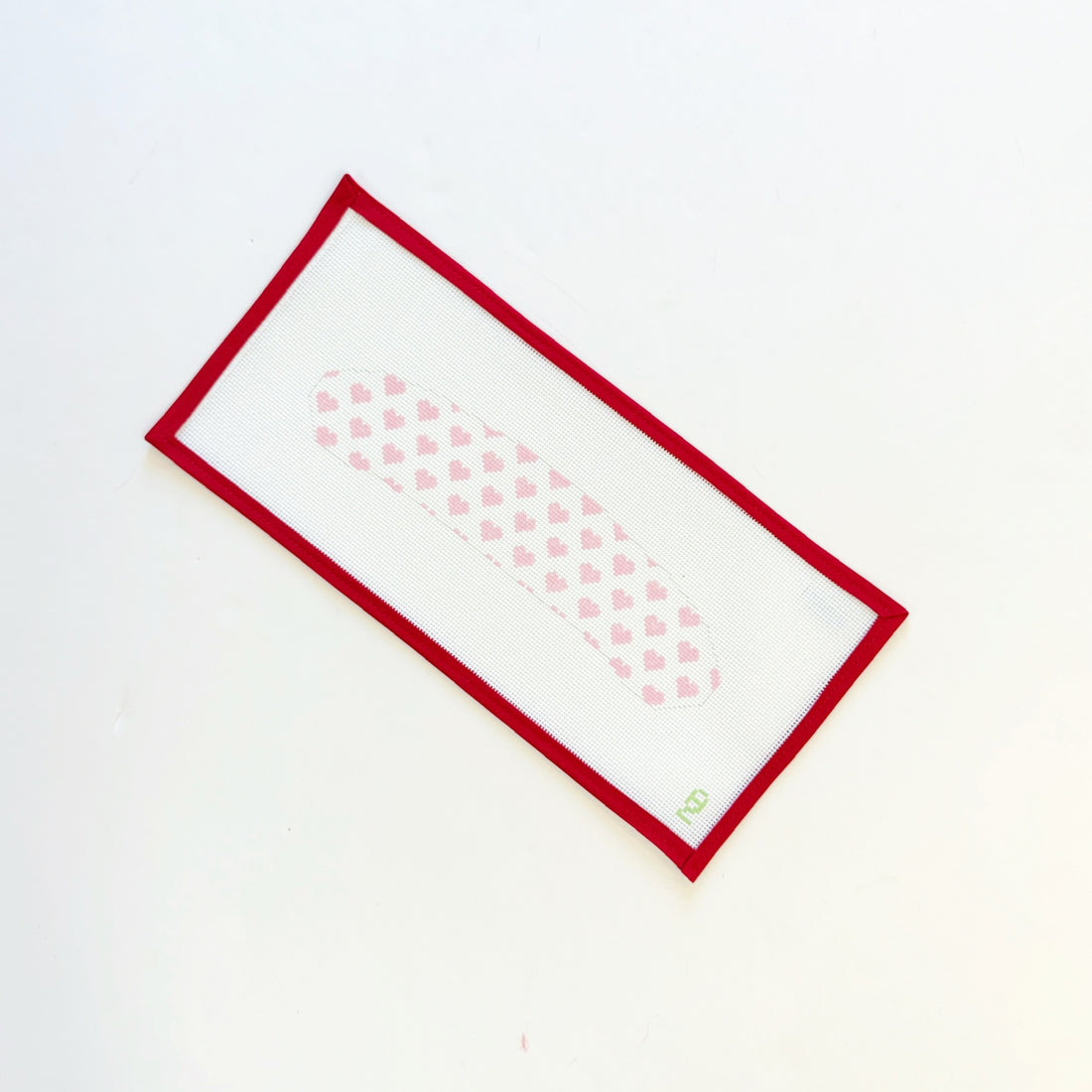 Pink Hearts Baby HangerOz Needle and ThreadCanvasThe Red Thread Atelier