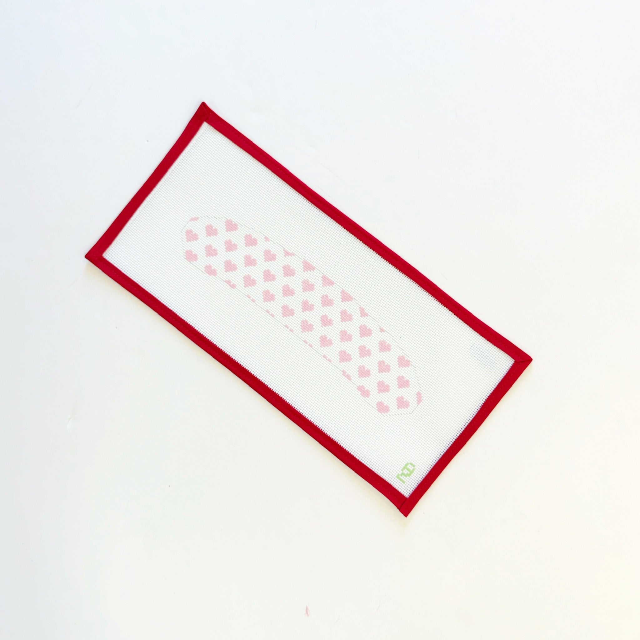 Pink Hearts Baby HangerOz Needle and ThreadCanvasThe Red Thread Atelier