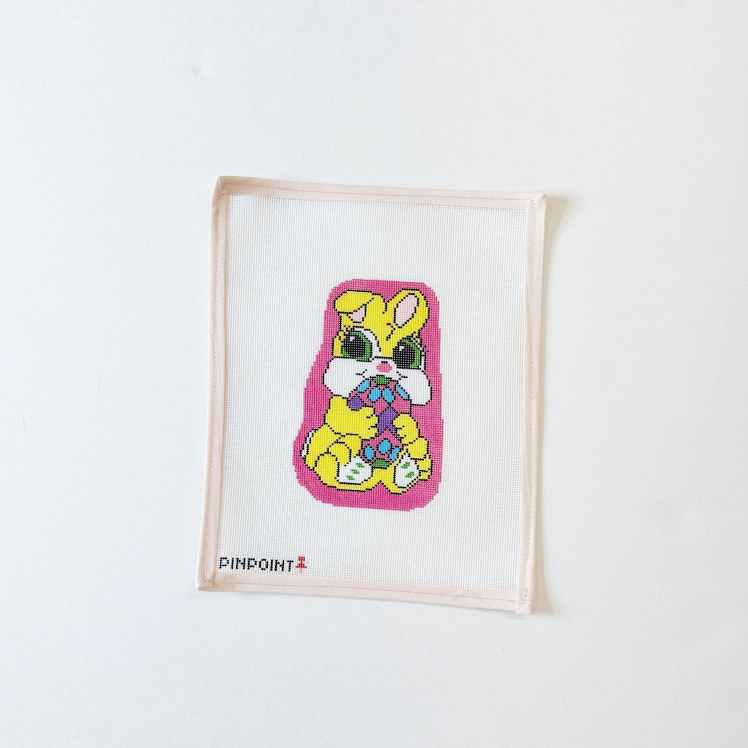 Yellow Easter Chocolate BunnypinpointCanvasThe Red Thread Atelier