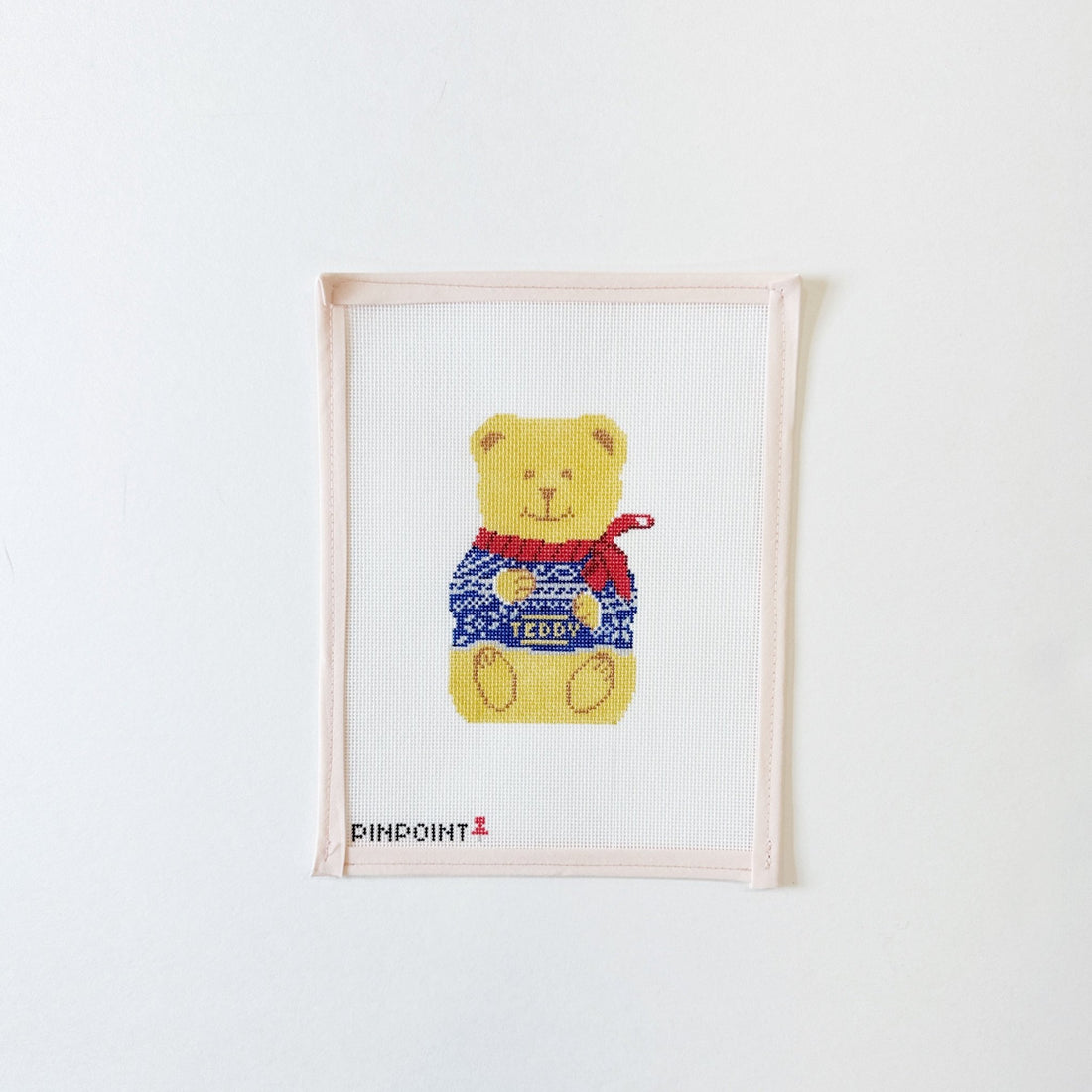 Gold Chocolate Teddy BearpinpointCanvasThe Red Thread Atelier