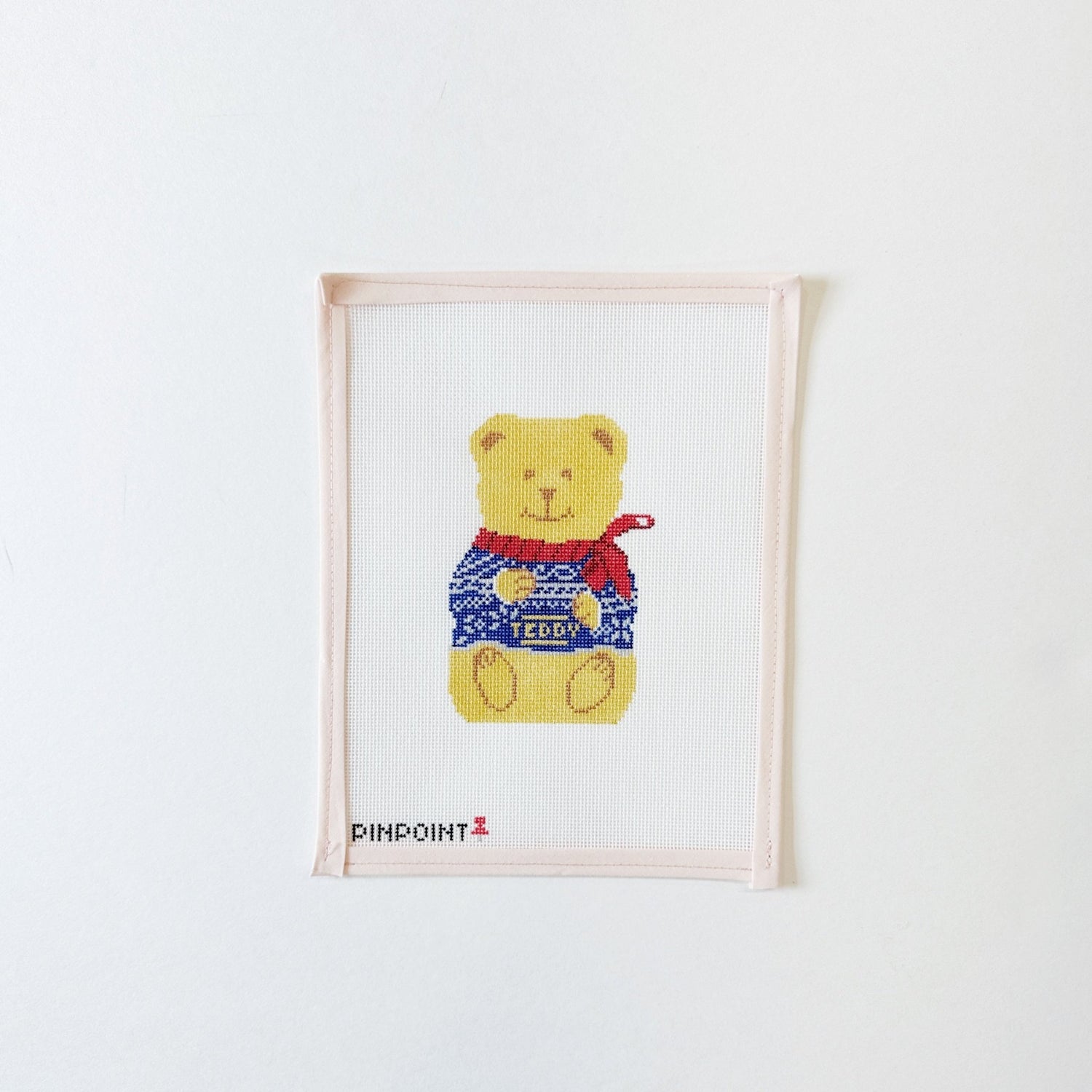 Gold Chocolate Teddy BearpinpointCanvasThe Red Thread Atelier
