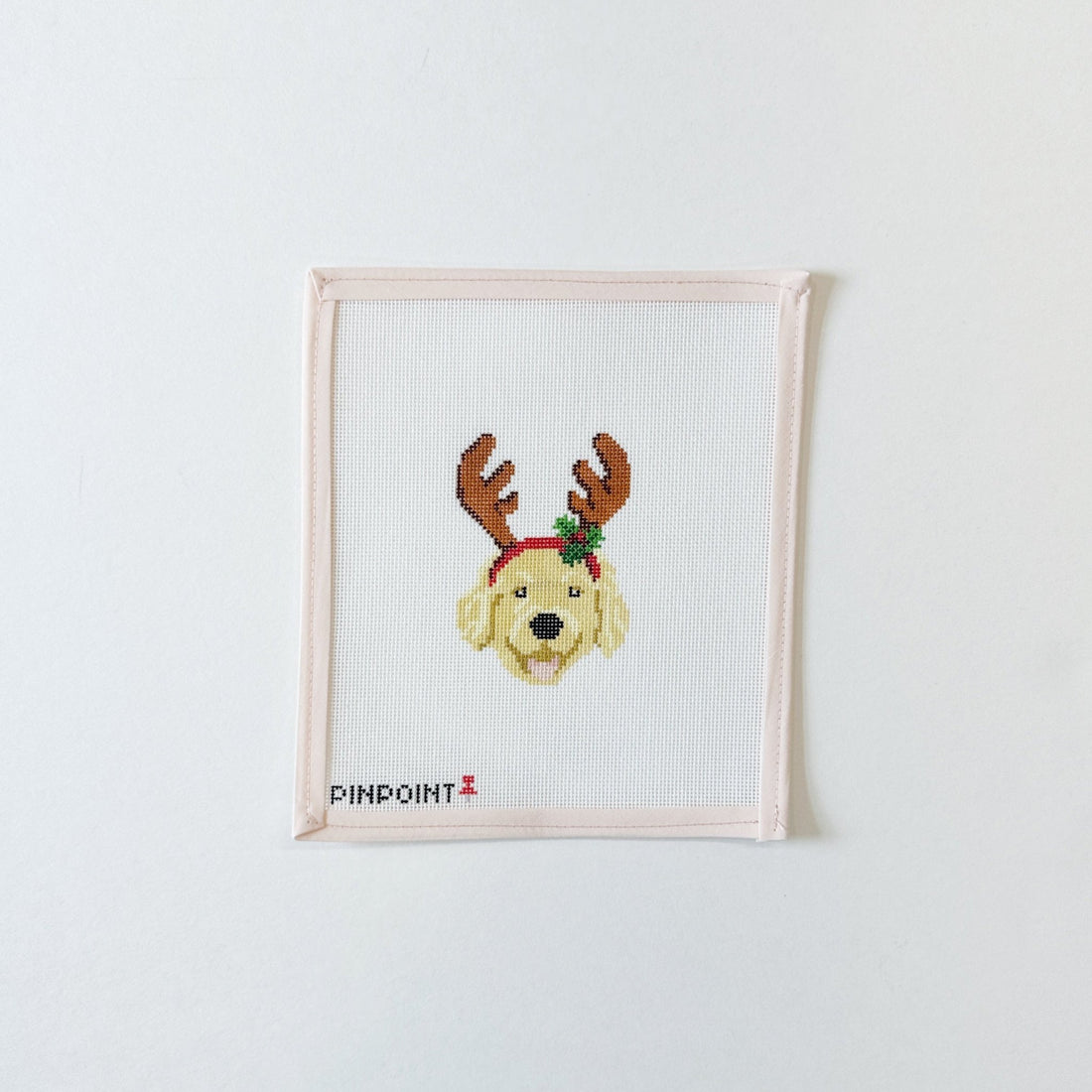 Reindeer Golden RetrieverpinpointCanvasThe Red Thread Atelier