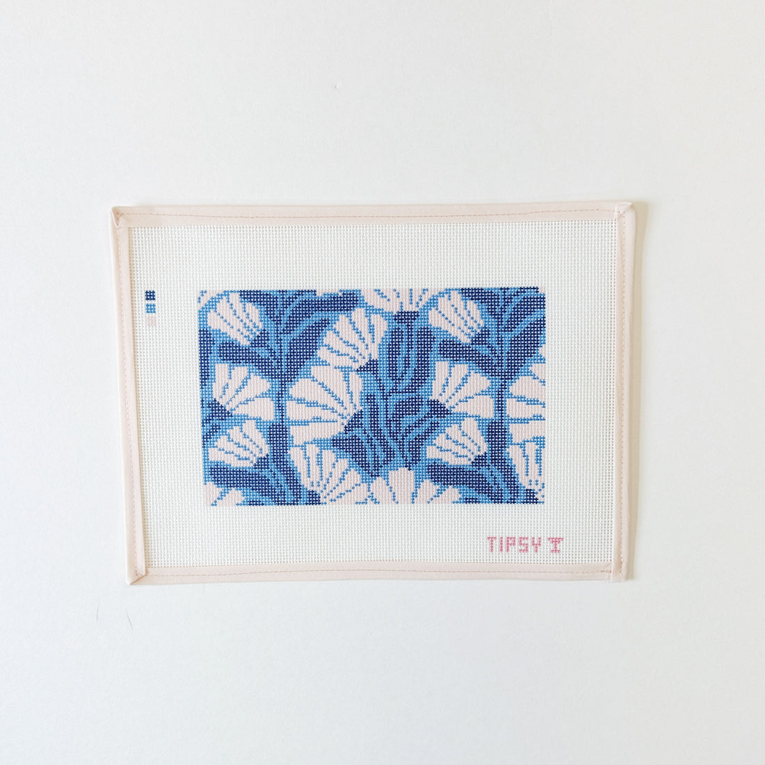 Pink and Blue Blooms - Floral InsertThreaded &amp; TipsyCanvasThe Red Thread Atelier
