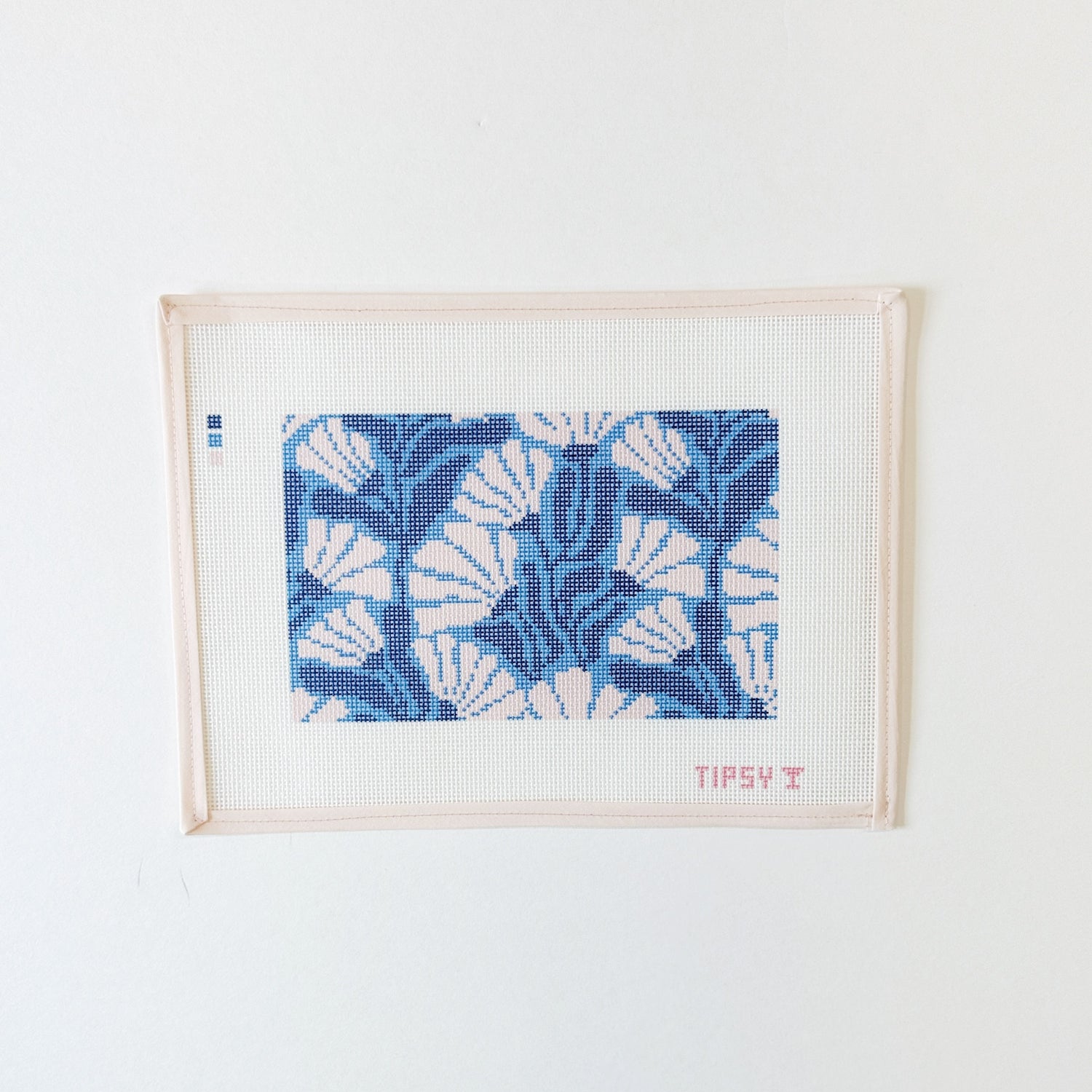 Pink and Blue Blooms - Floral InsertThreaded &amp; TipsyCanvasThe Red Thread Atelier