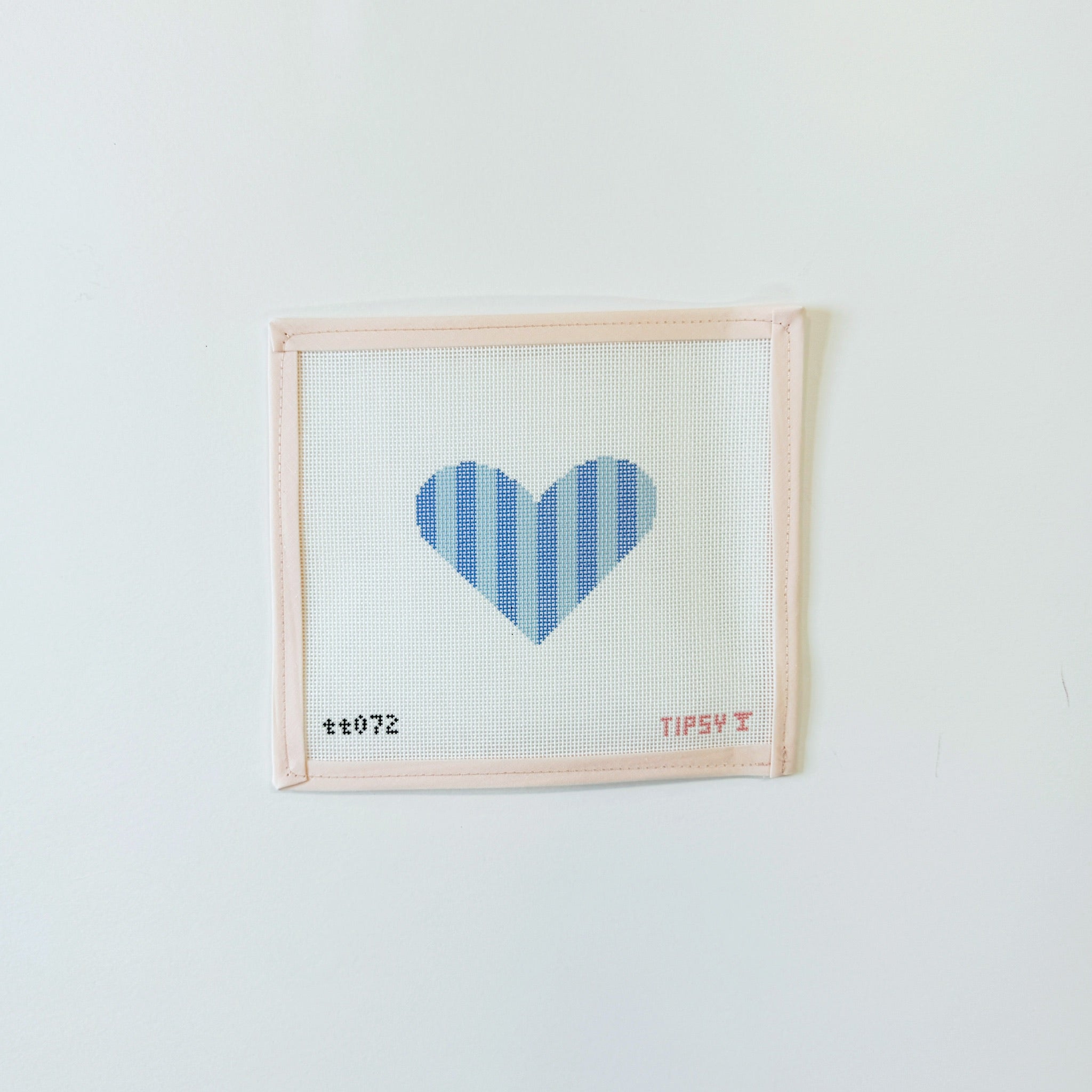 Blue Stripe HeartThreaded &amp; TipsyCanvasThe Red Thread Atelier