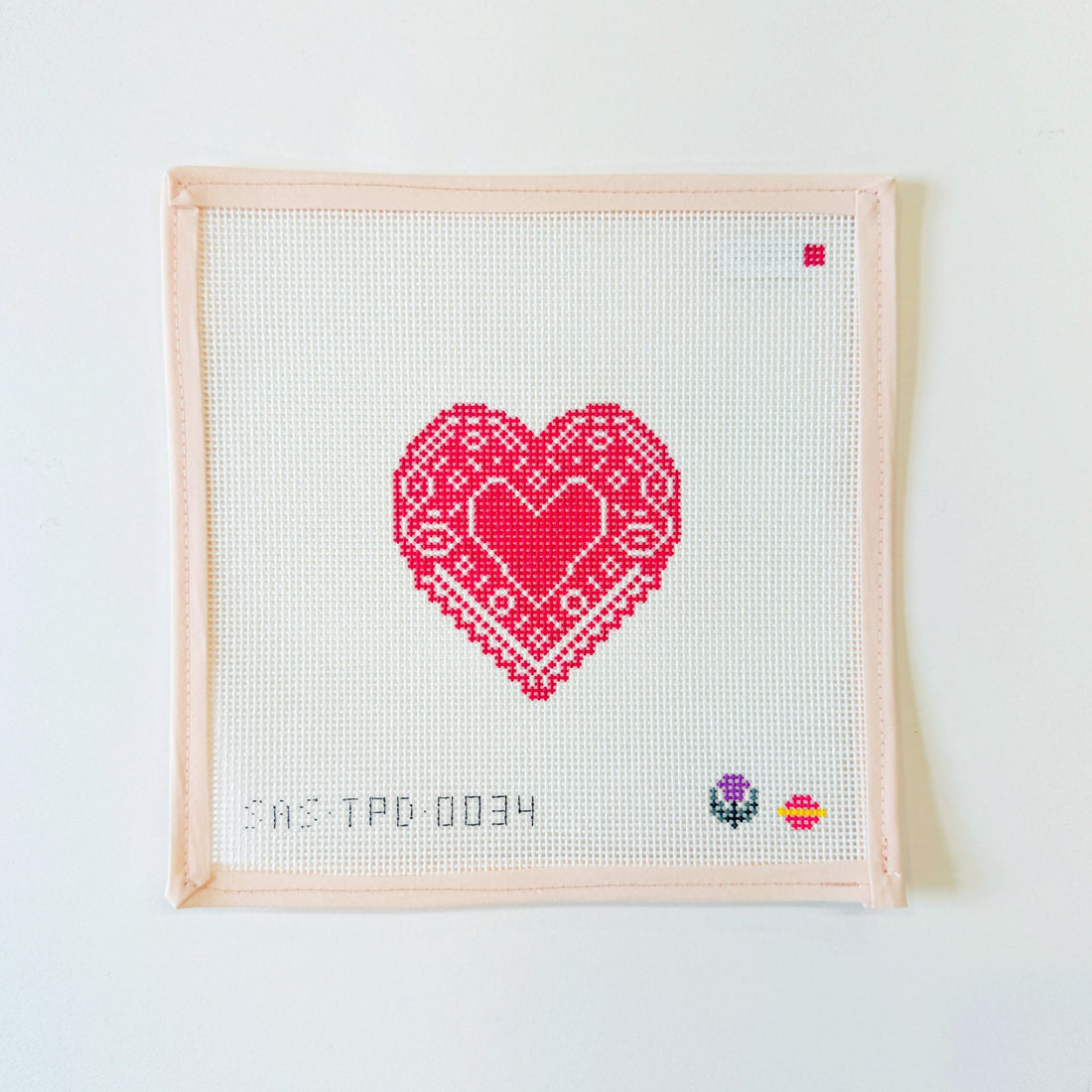 Pink Heart DollySaturnalia StitchingCanvasThe Red Thread Atelier