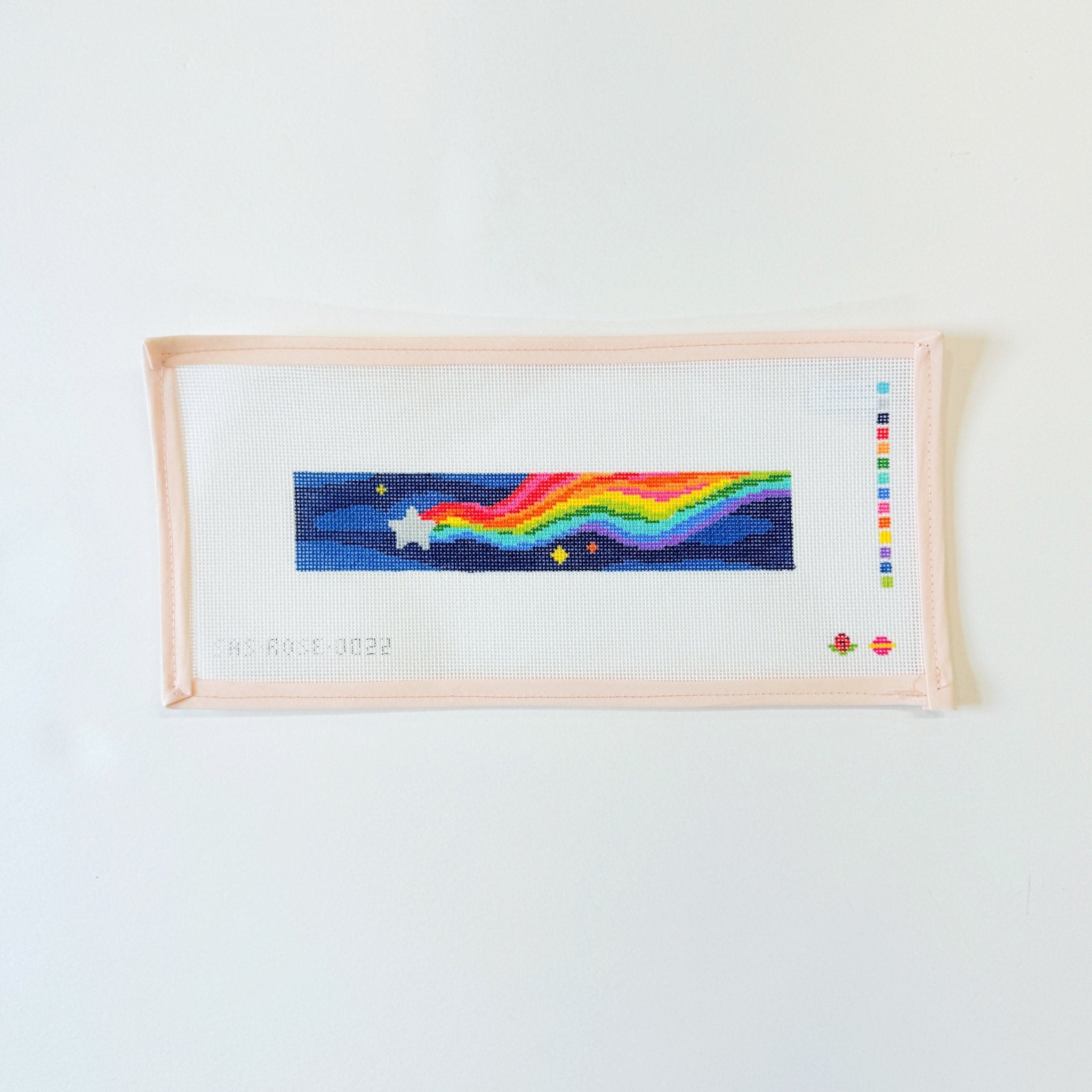 Rainbow Star Key FobSaturnalia StitchingCanvasThe Red Thread Atelier