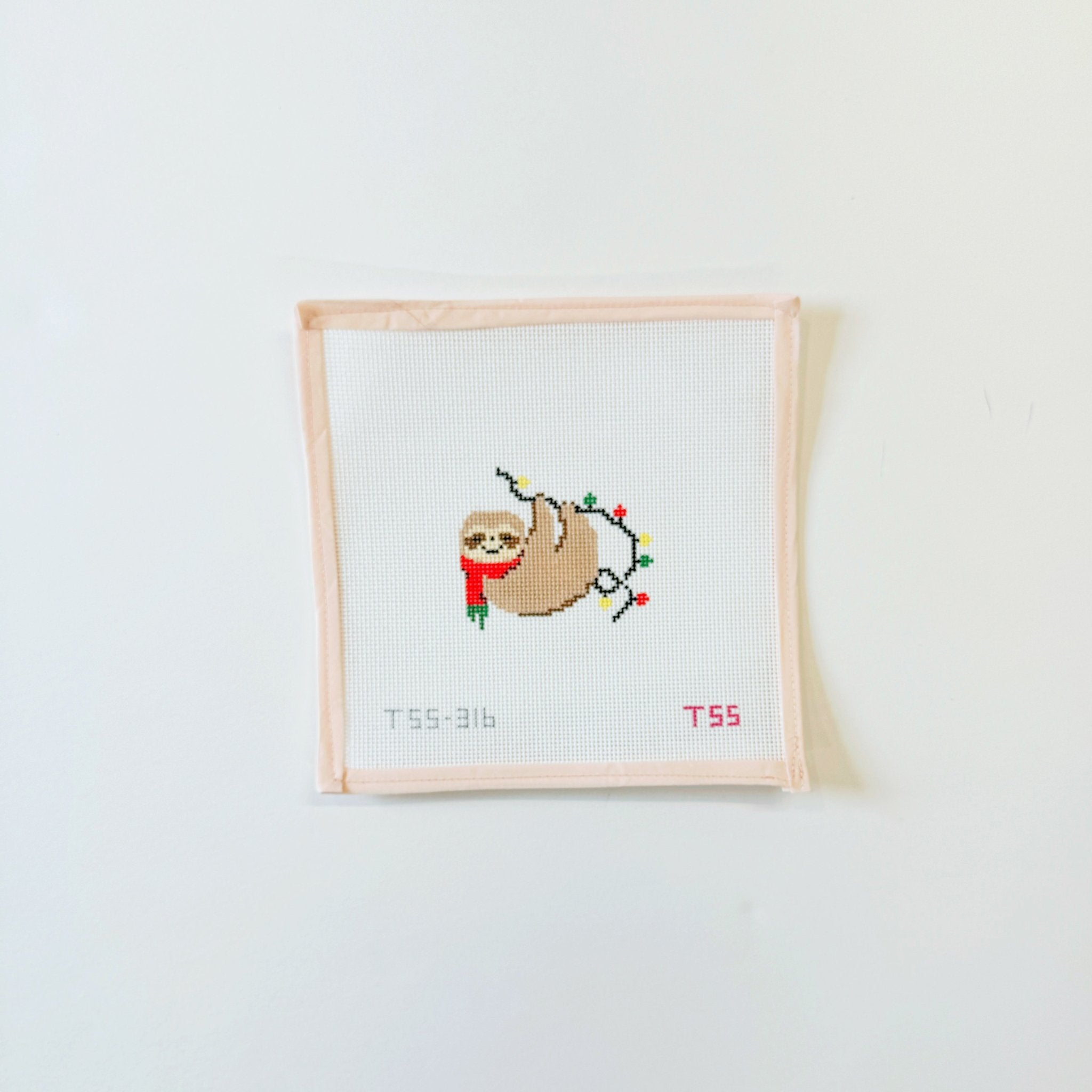 Christams SlothThe Salty StitcherCanvasThe Red Thread Atelier