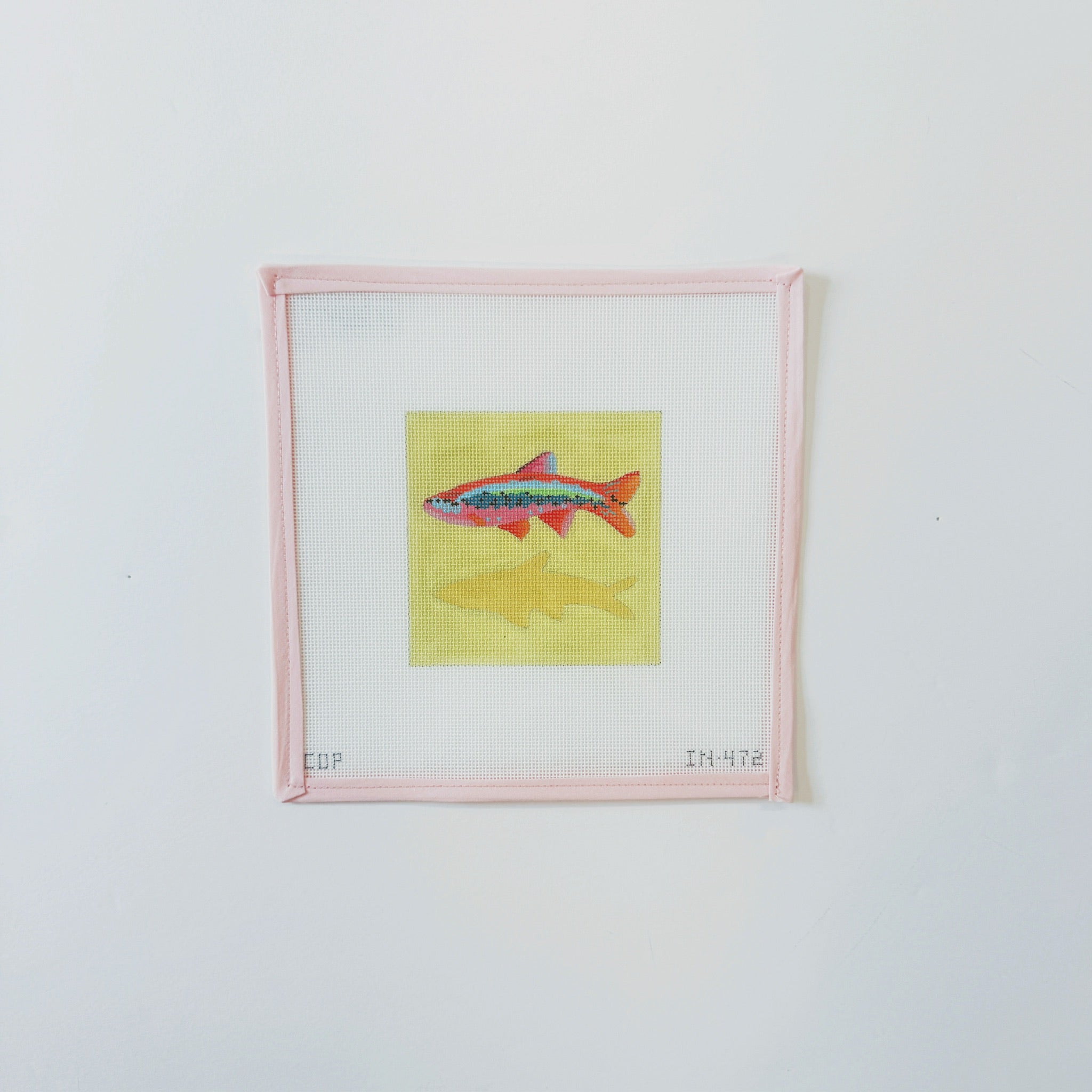 Fish Coaster YellowColors of PraiseCanvasThe Red Thread Atelier