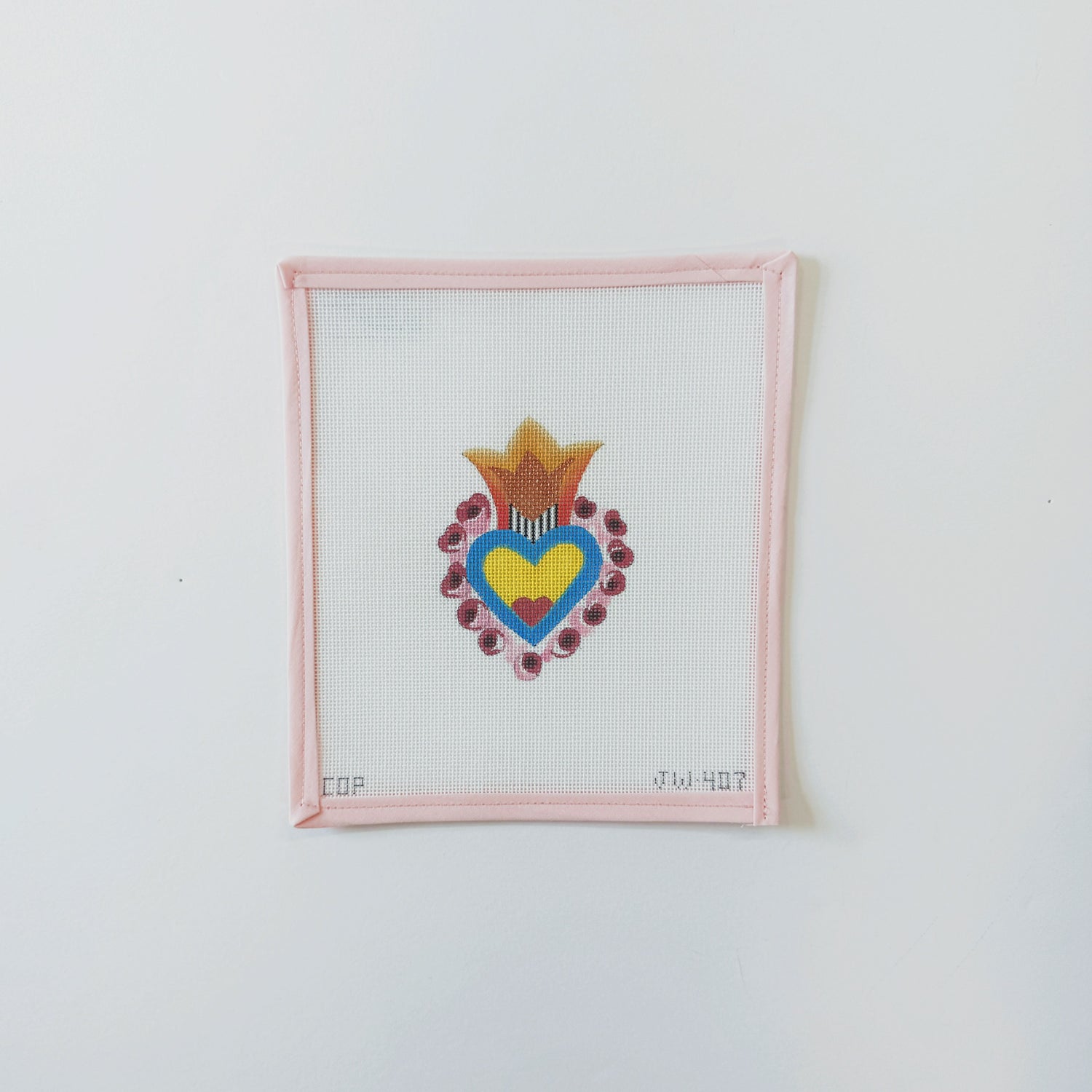 Sacred Heart pinkColors of PraiseCanvasThe Red Thread Atelier
