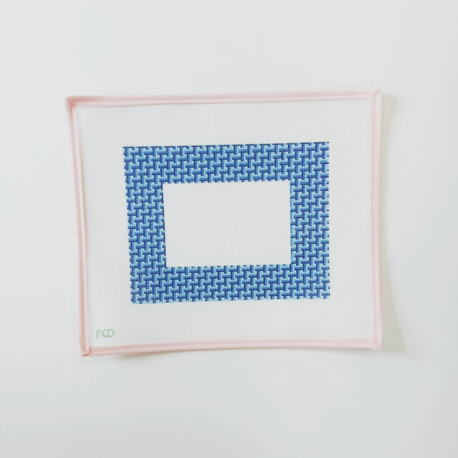 Blue Ombre Basketweave Needlepoint FrameOz NeedleCanvasThe Red Thread Atelier