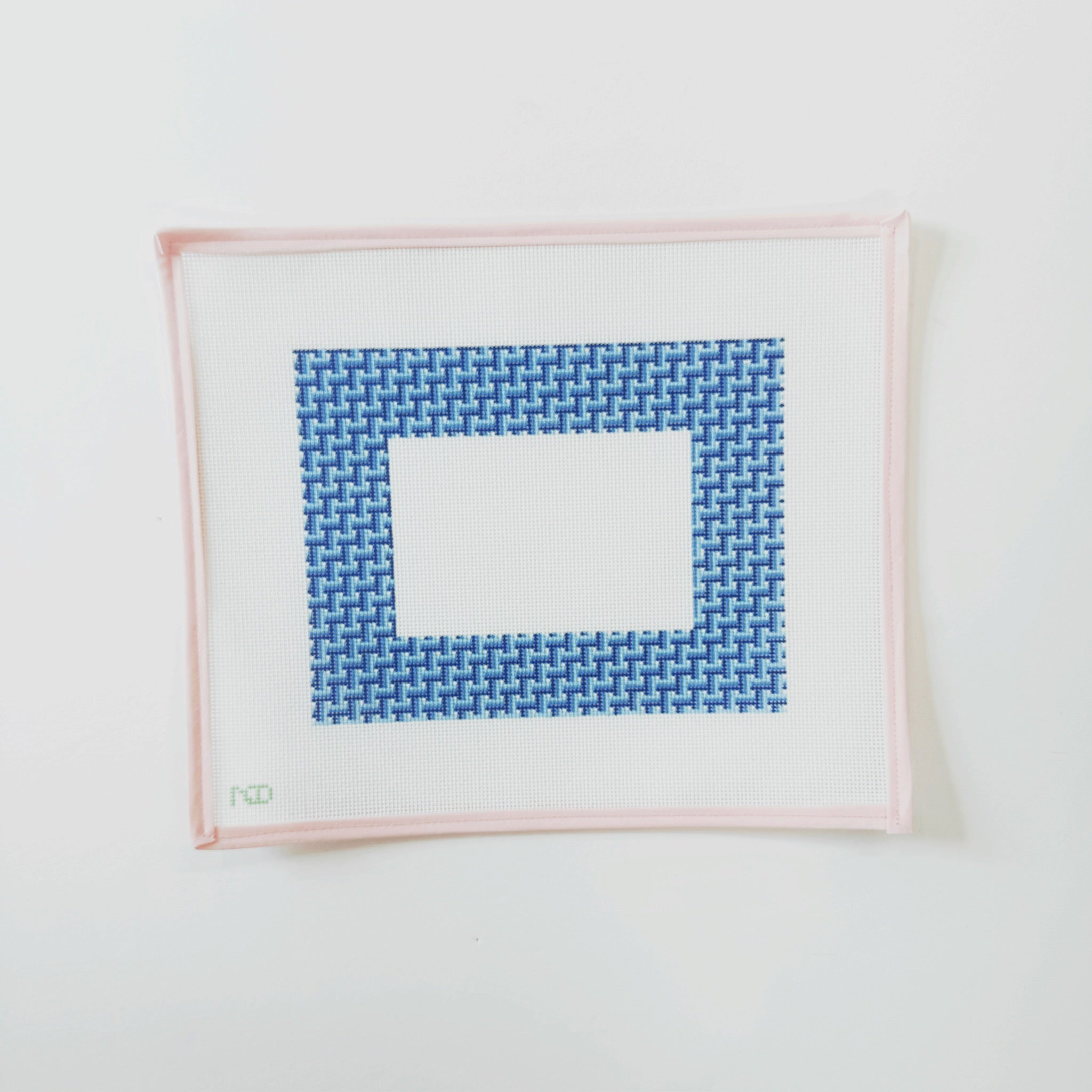 Blue Ombre Basketweave Needlepoint FrameOz NeedleCanvasThe Red Thread Atelier